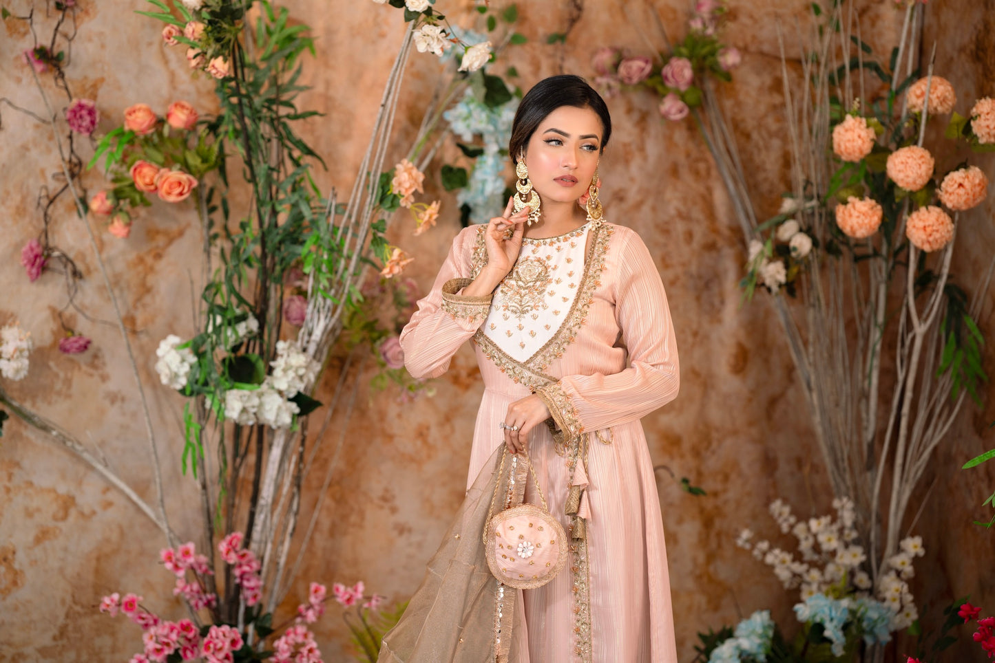 Blush Pink Anarkali Gown