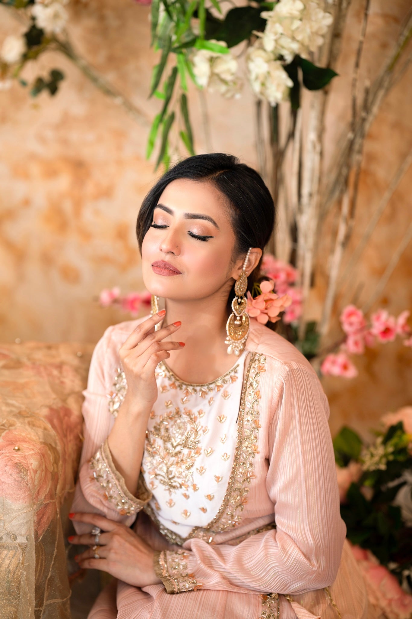 Blush Pink Anarkali Gown