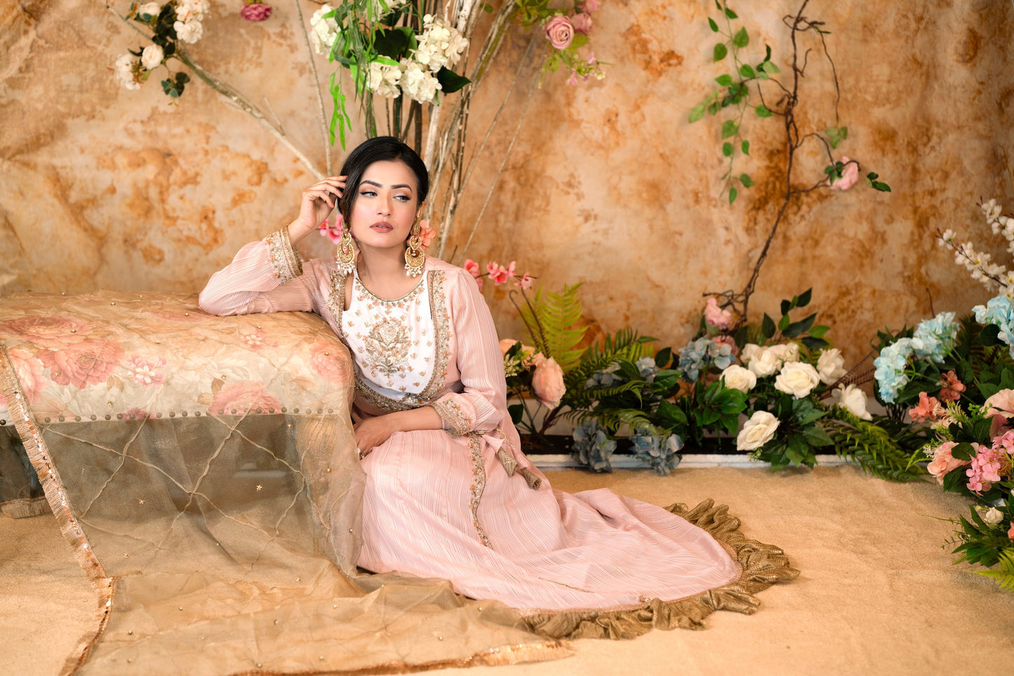 Blush Pink Anarkali Gown
