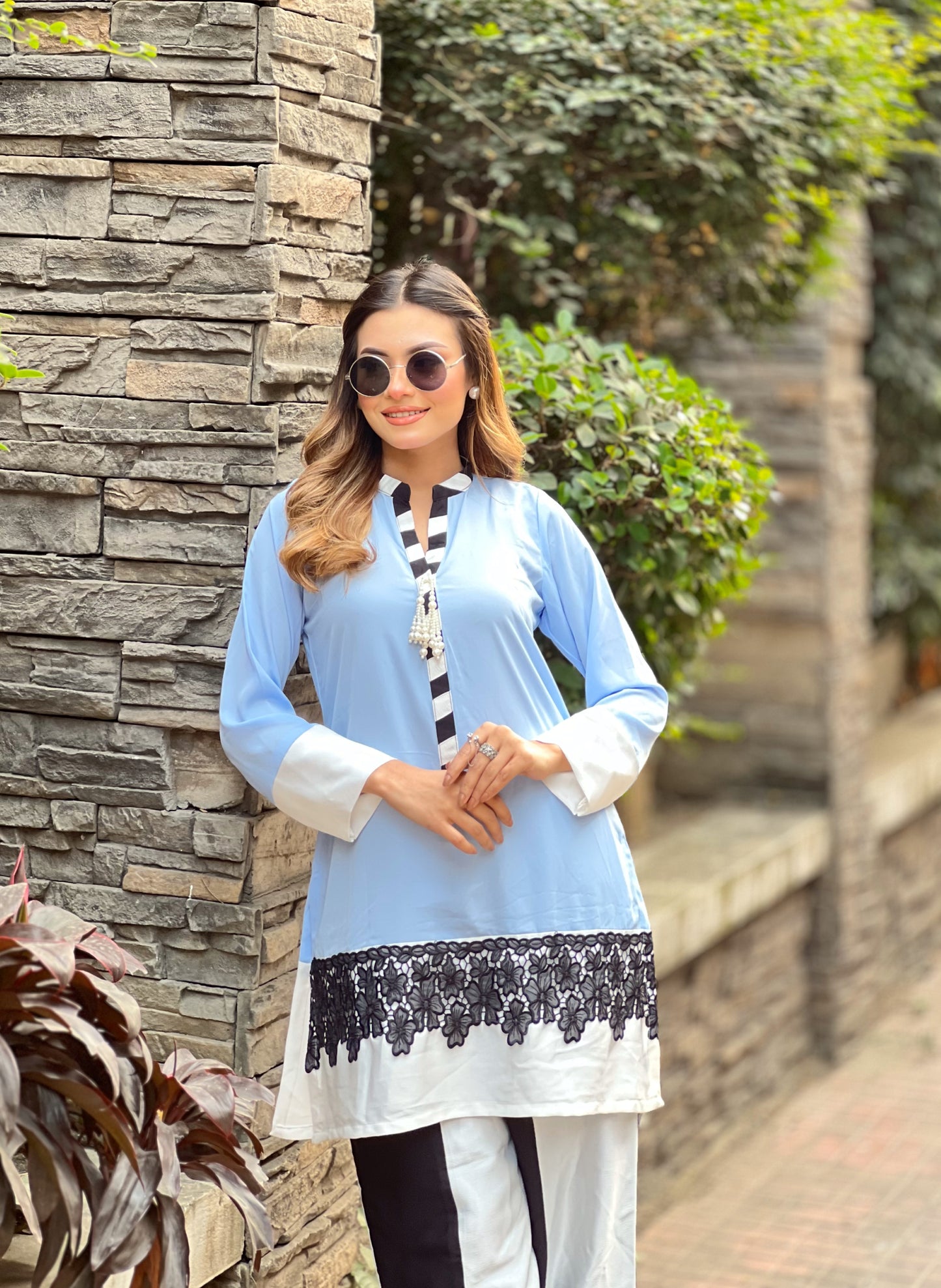 Elegant Light Blue Co-Ord Set