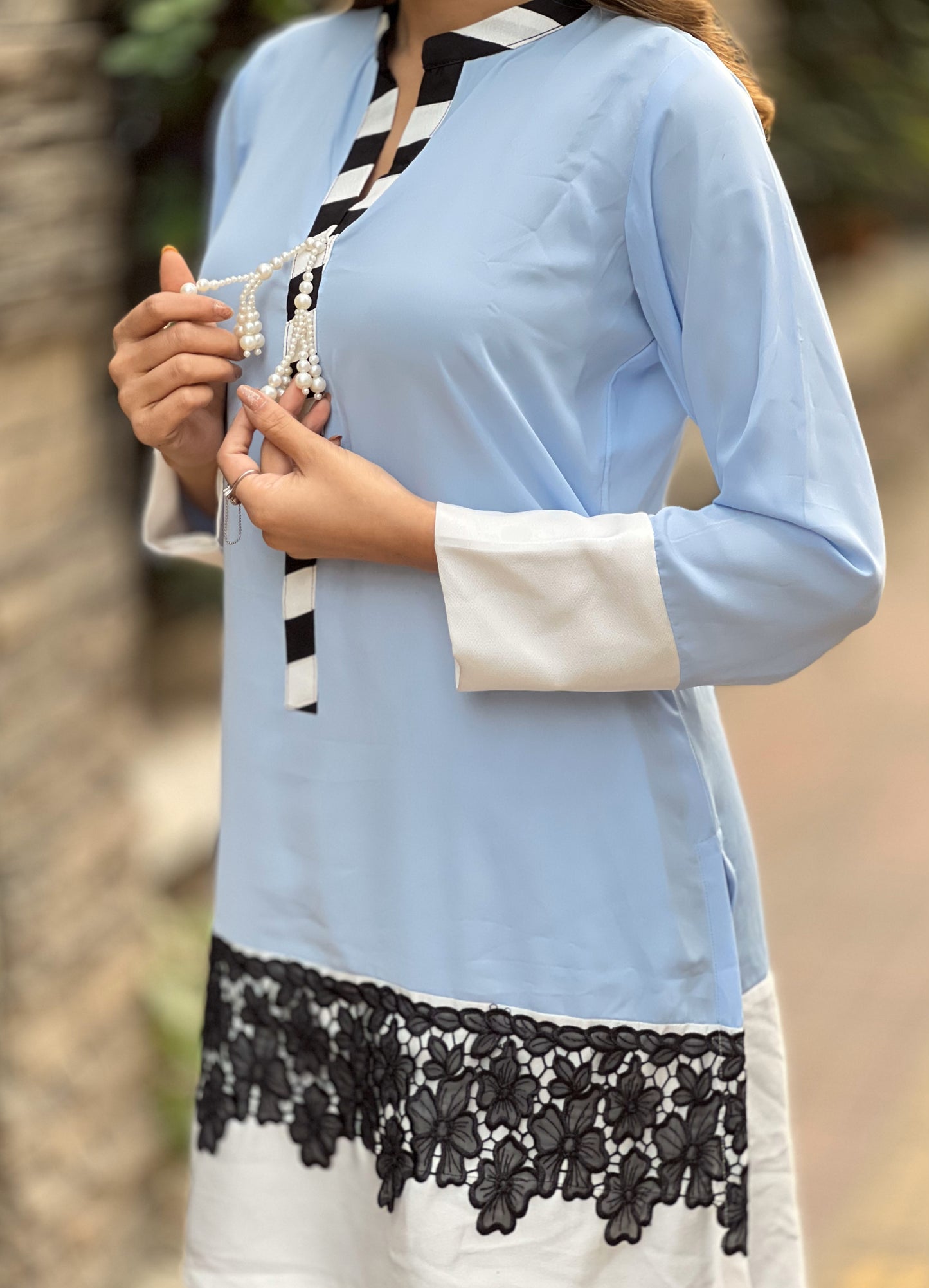 Elegant Light Blue Co-Ord Set
