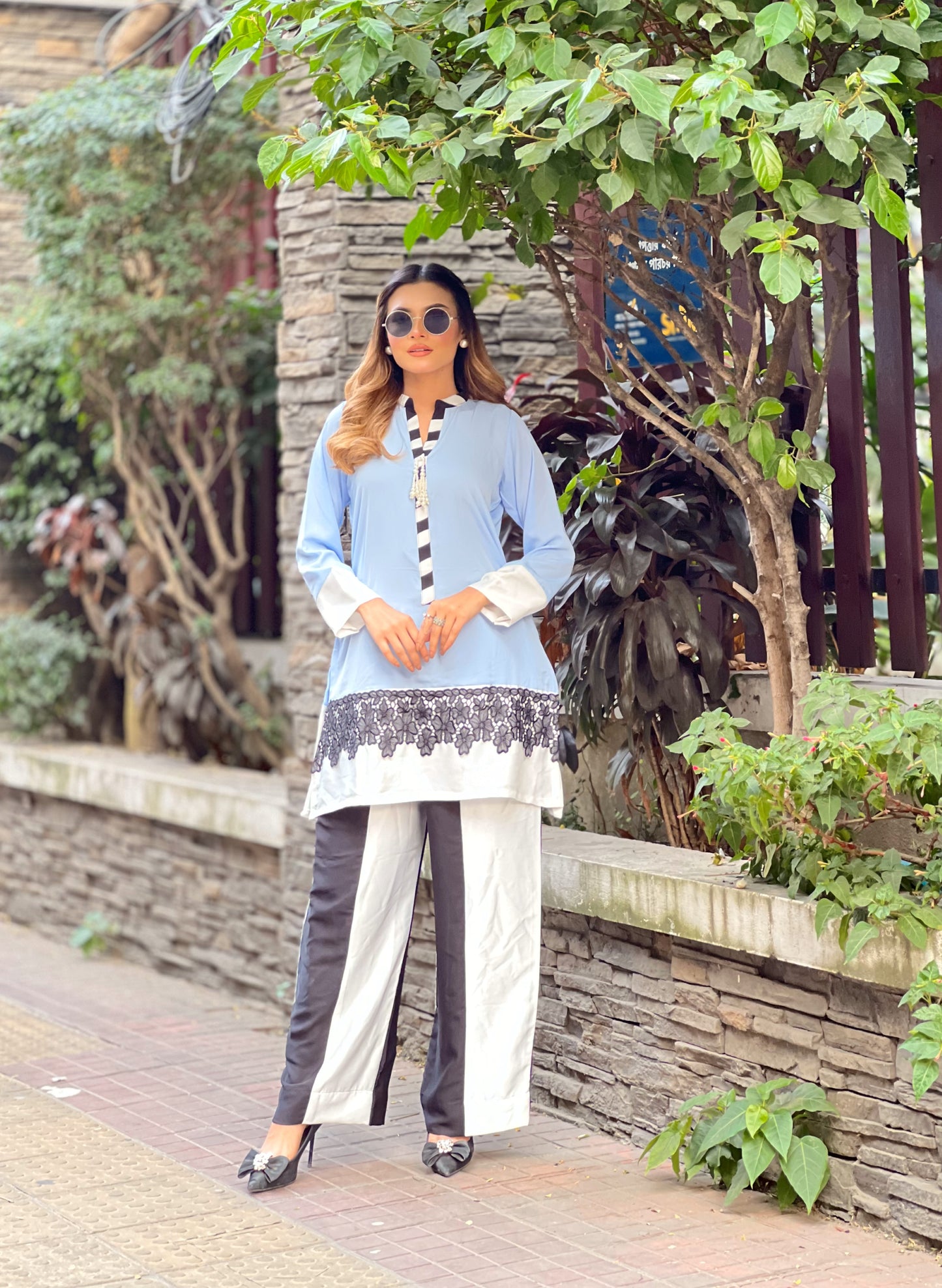 Elegant Light Blue Co-Ord Set