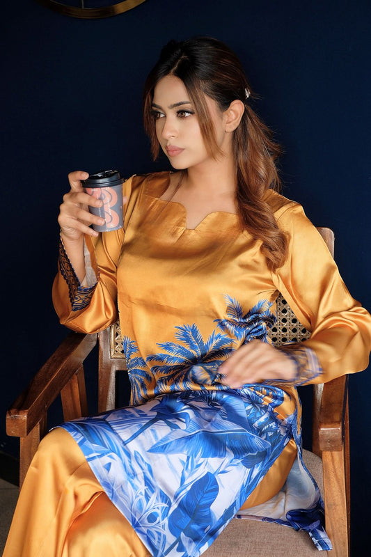 Golden Tropical Printed Co-ord