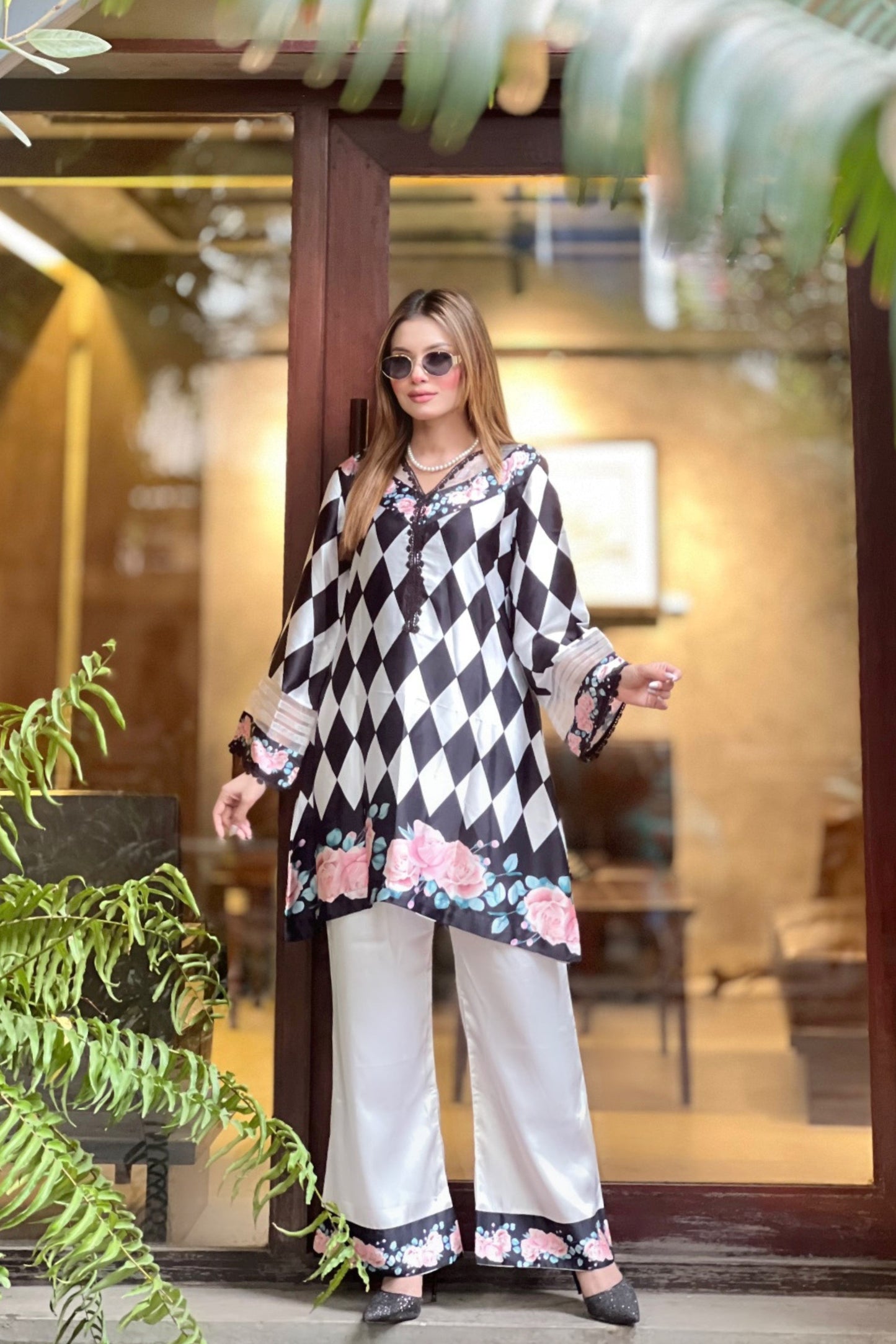 Chic Harlequin Floral Fusion Co-Ord