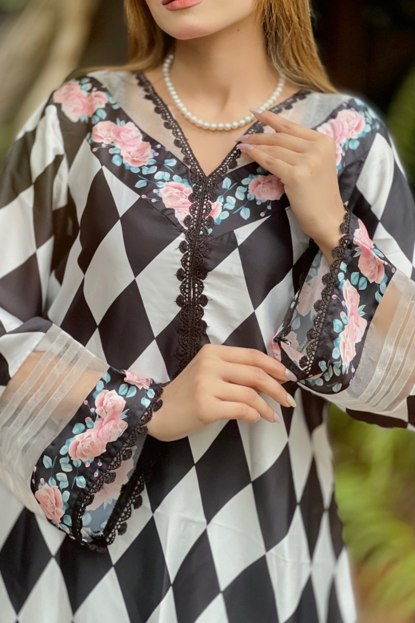 Chic Harlequin Floral Fusion Co-Ord