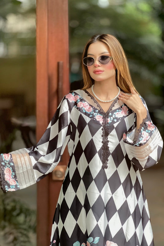 Chic Harlequin Floral Fusion Co-Ord