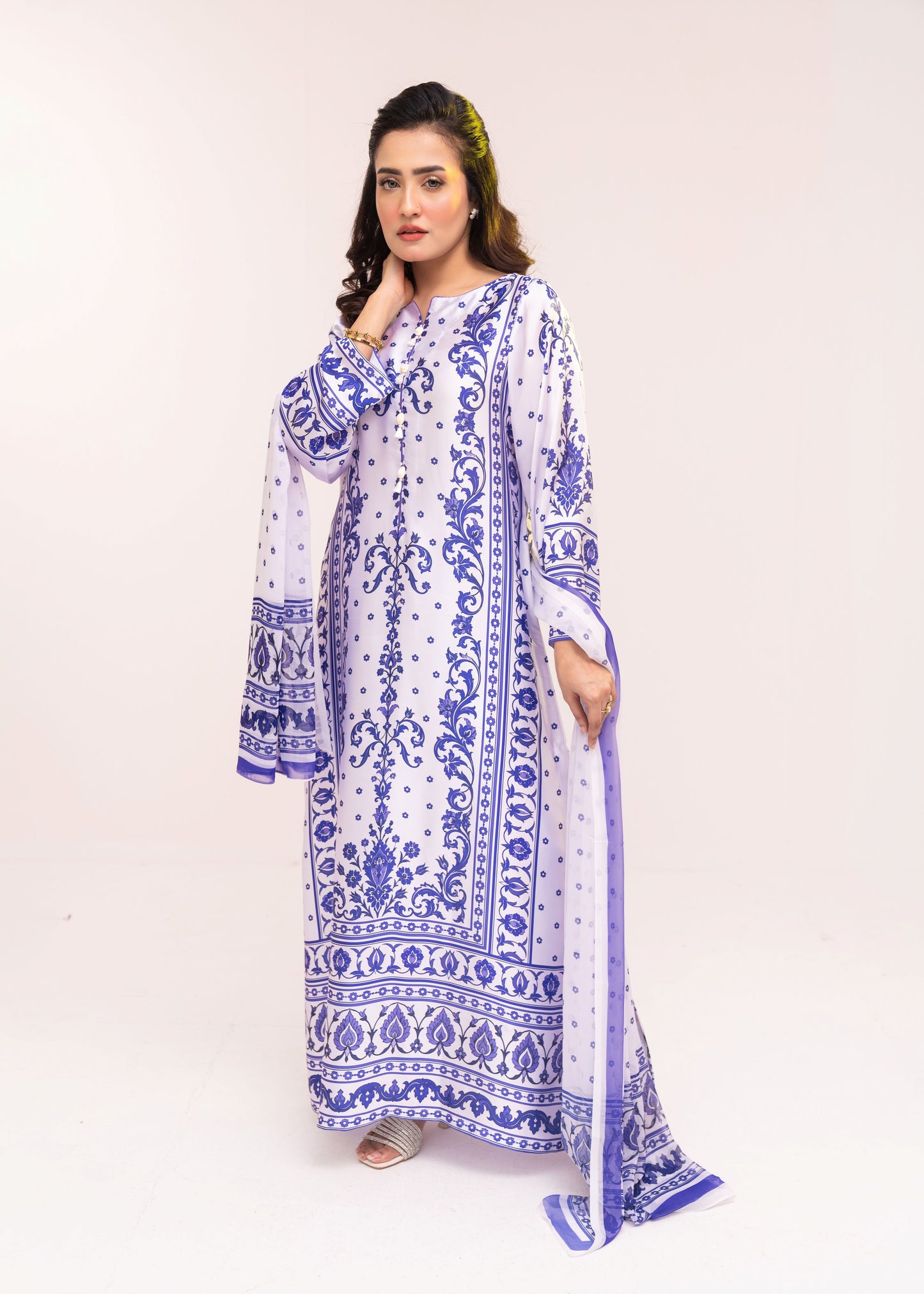 Royal Porcelain Grace Kameez With Dupatta Set