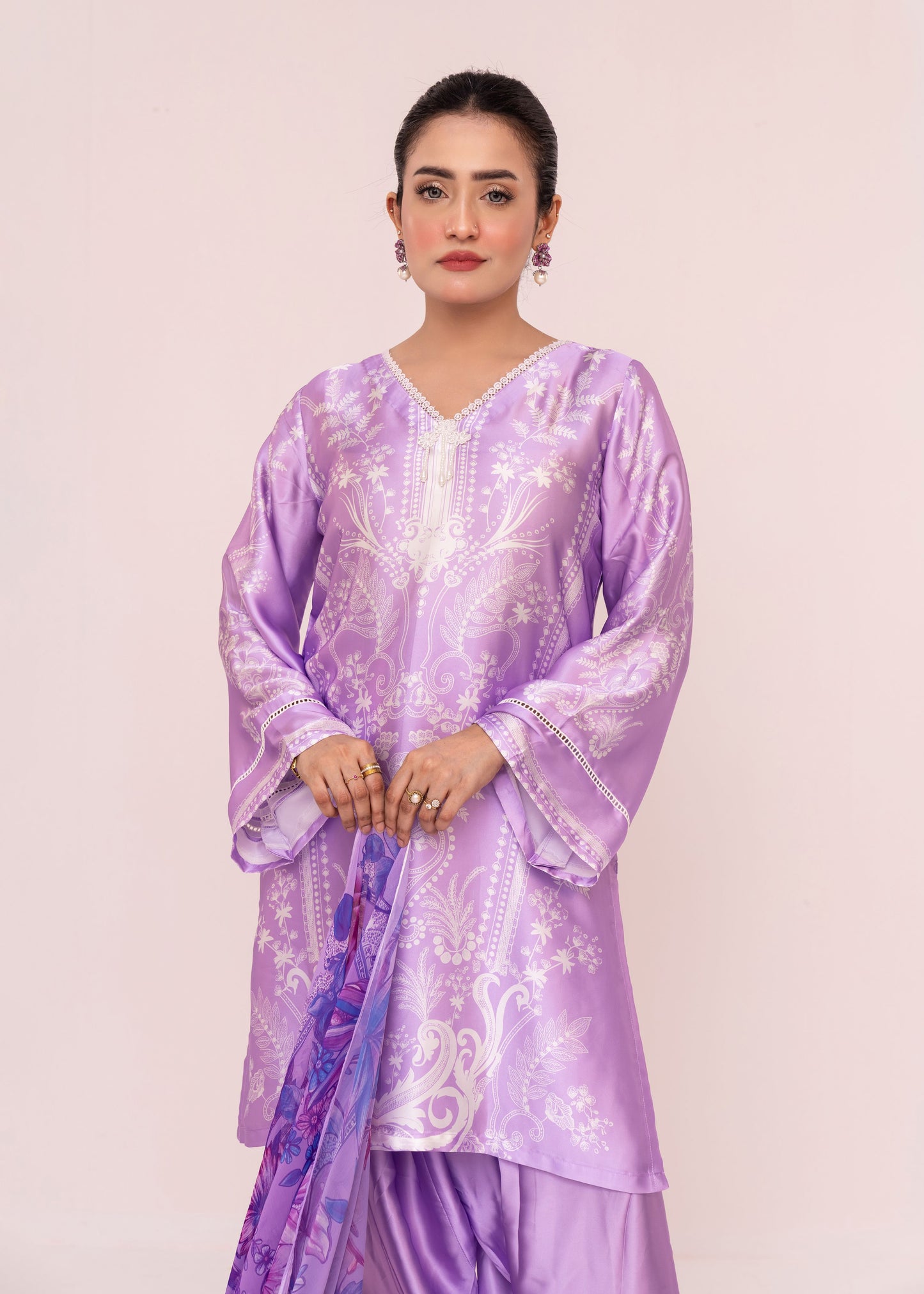 Lavender Bloom Elegance Three-Piece Set