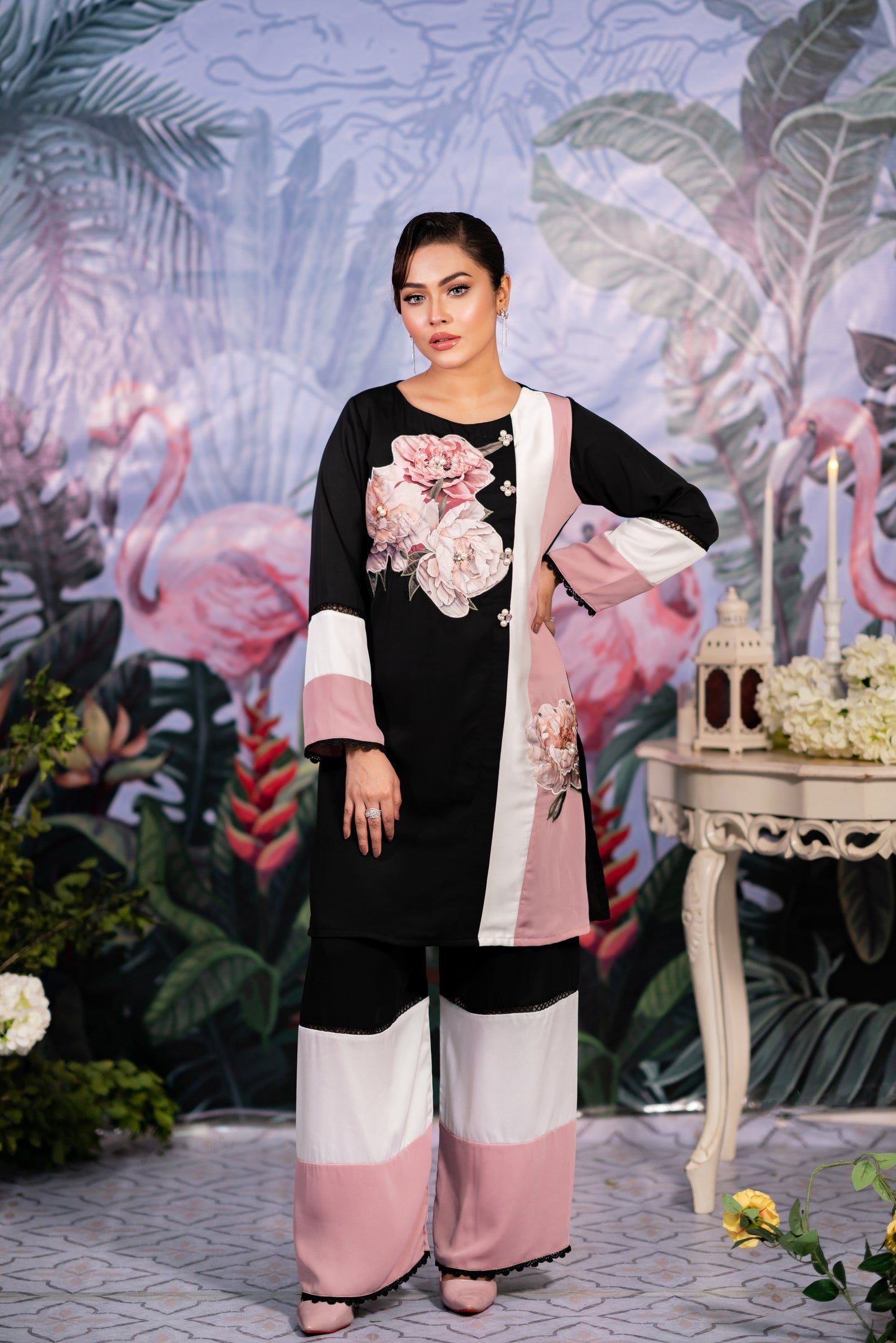 Floral Fusion Ensemble Co-Ord Set