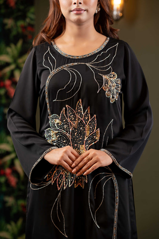 Midnight Bloom Karchupi Co-Ord