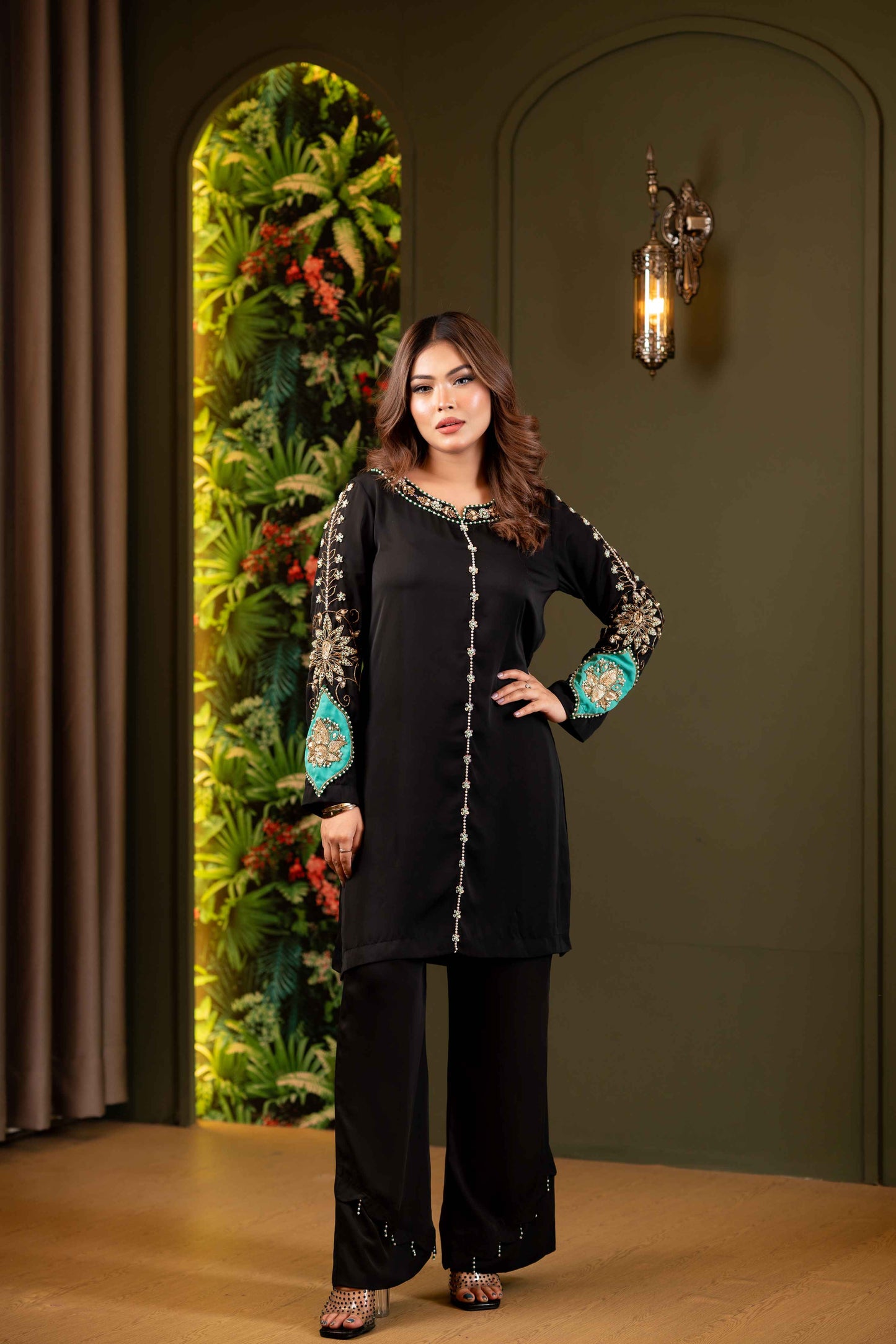 Midnight Regal Karchupi Co-Ord