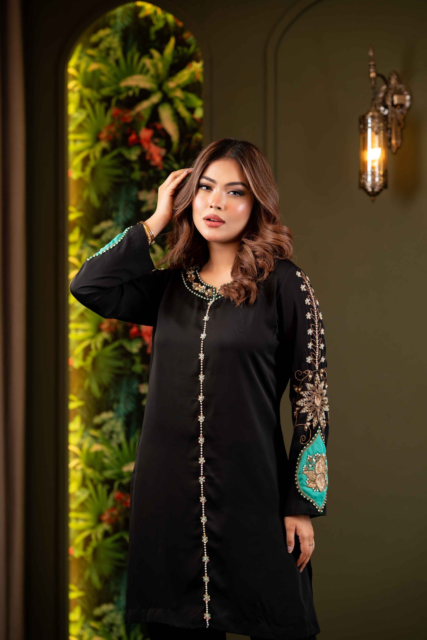 Midnight Regal Karchupi Co-Ord