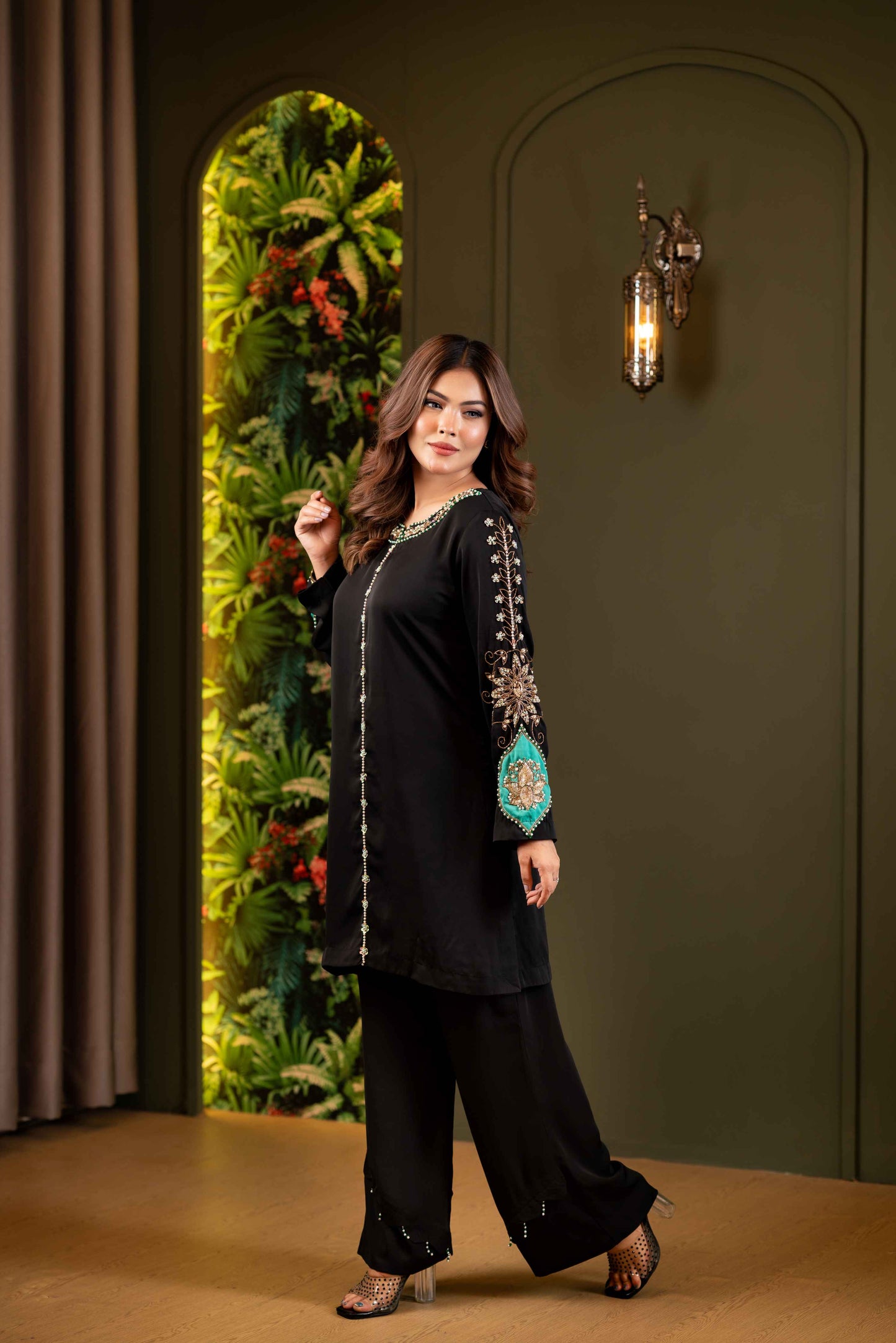 Midnight Regal Karchupi Co-Ord