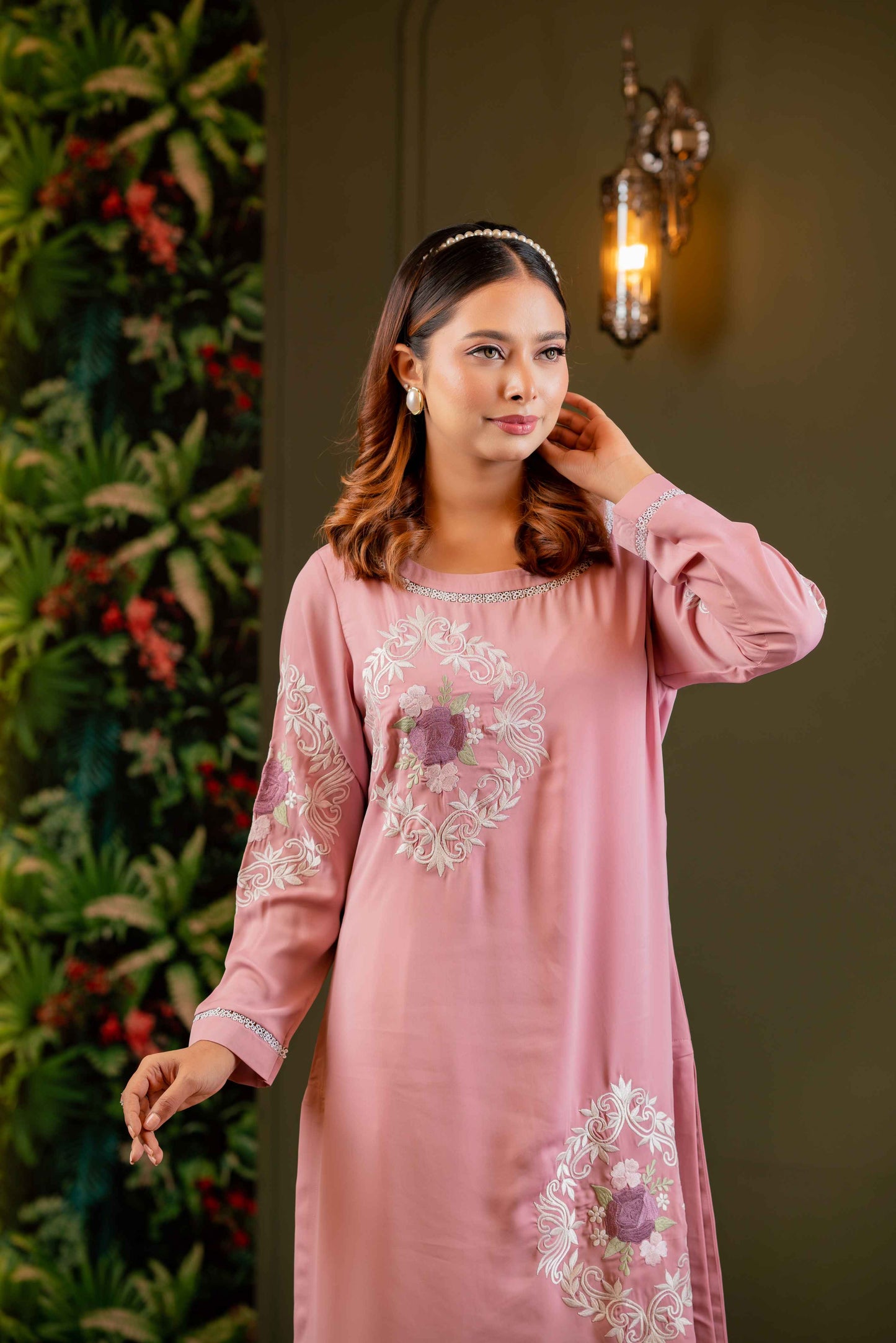Rose Blush Embroidered Set