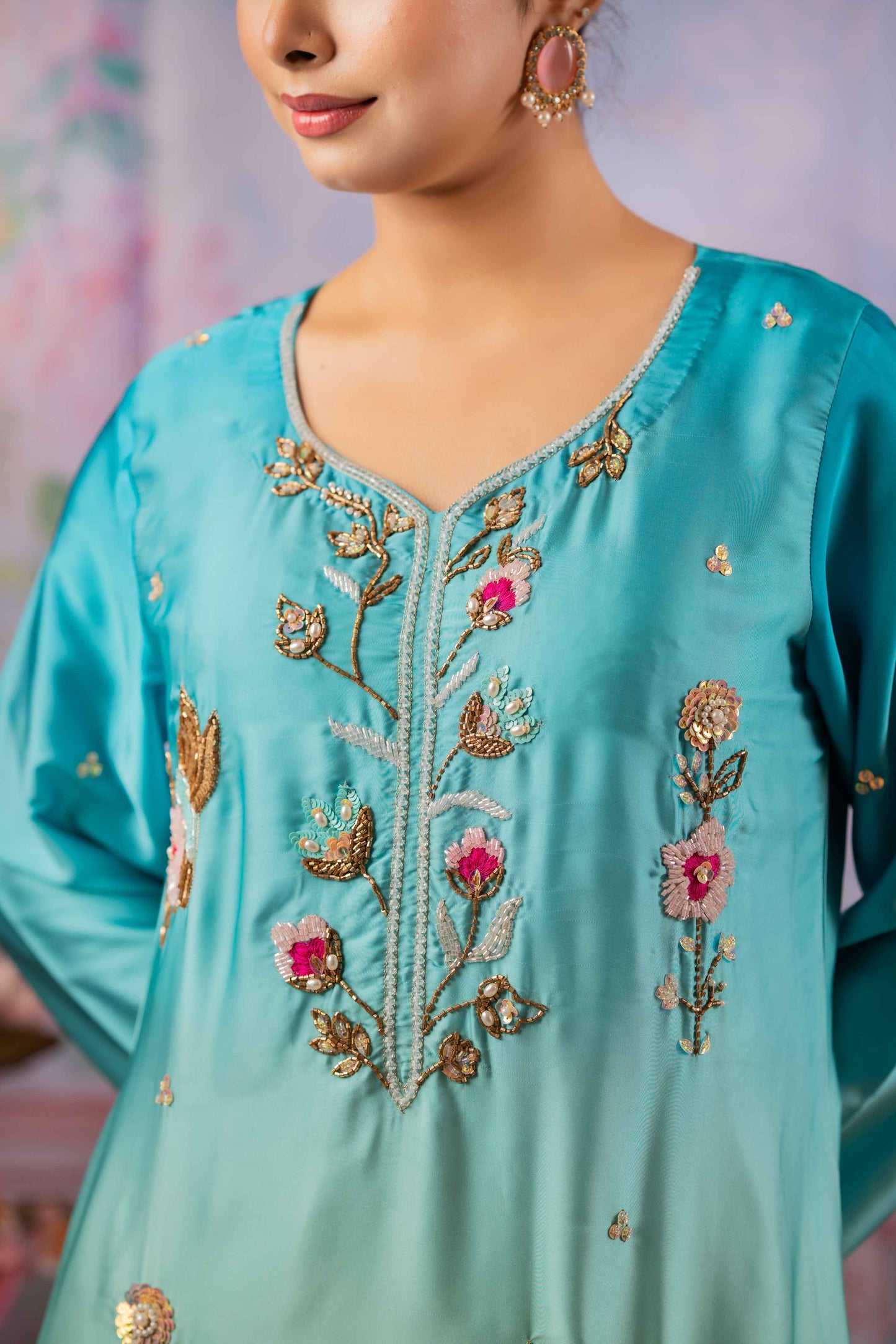 Ombre Zardori Kameez and Dupatta Set
