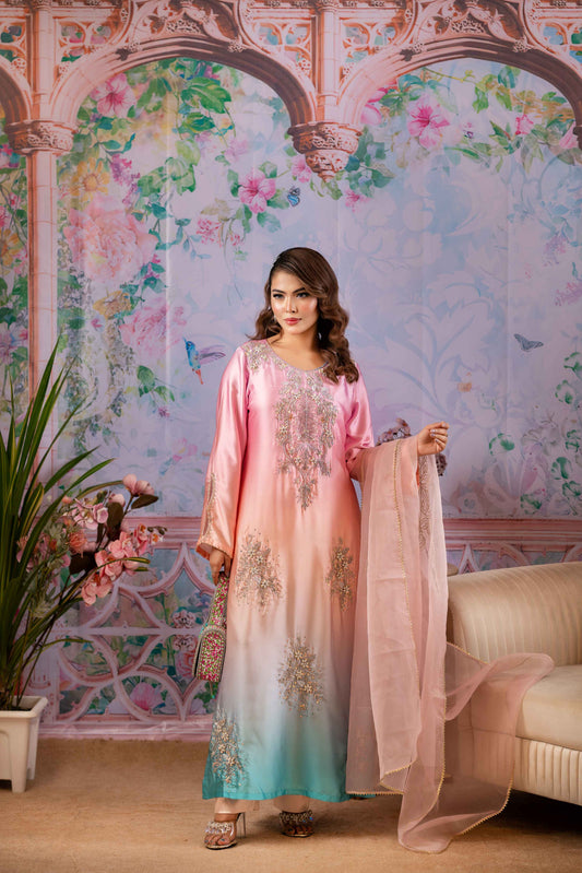 Blush Lagoon Luxe Kameez