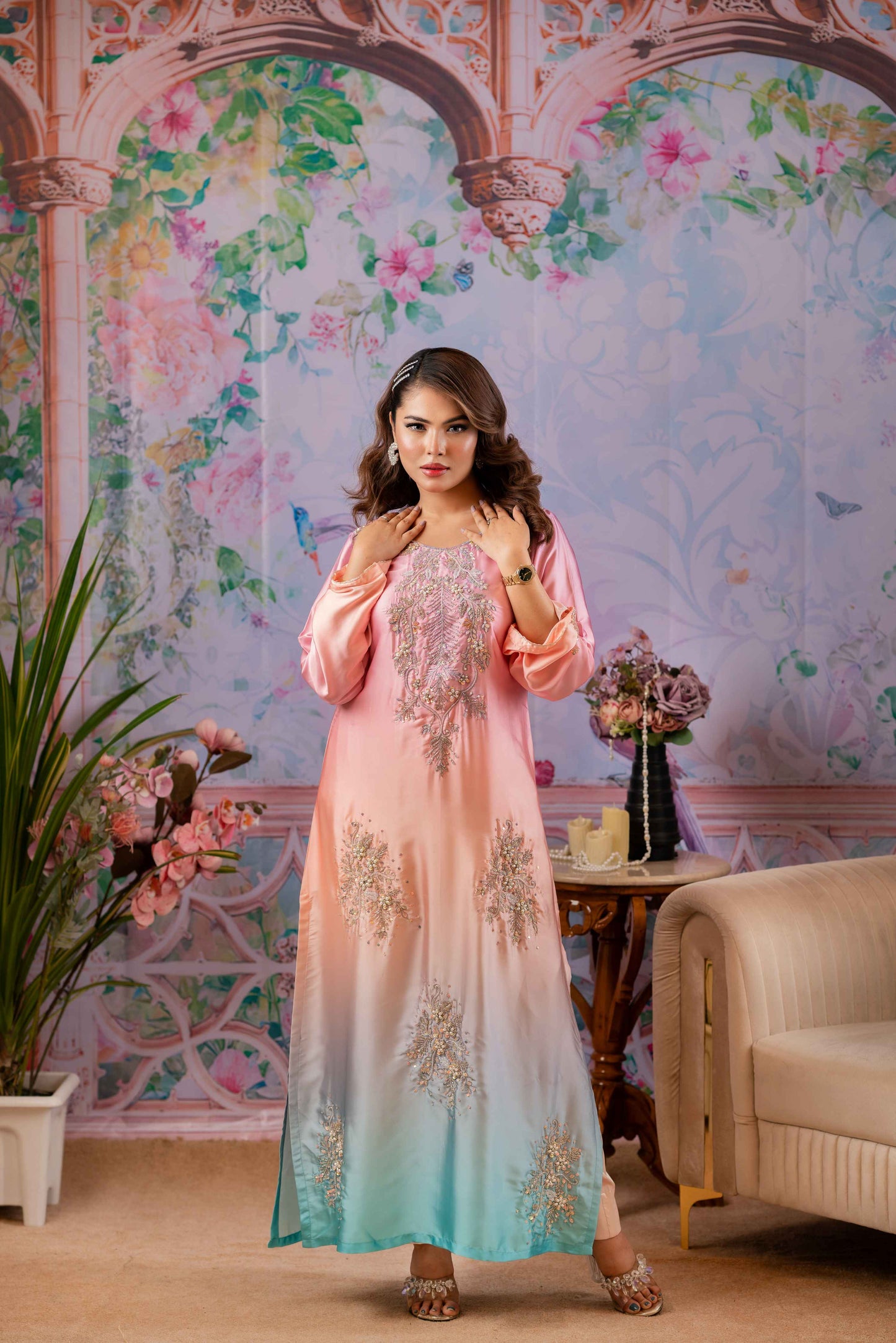 Blush Lagoon Luxe Kameez