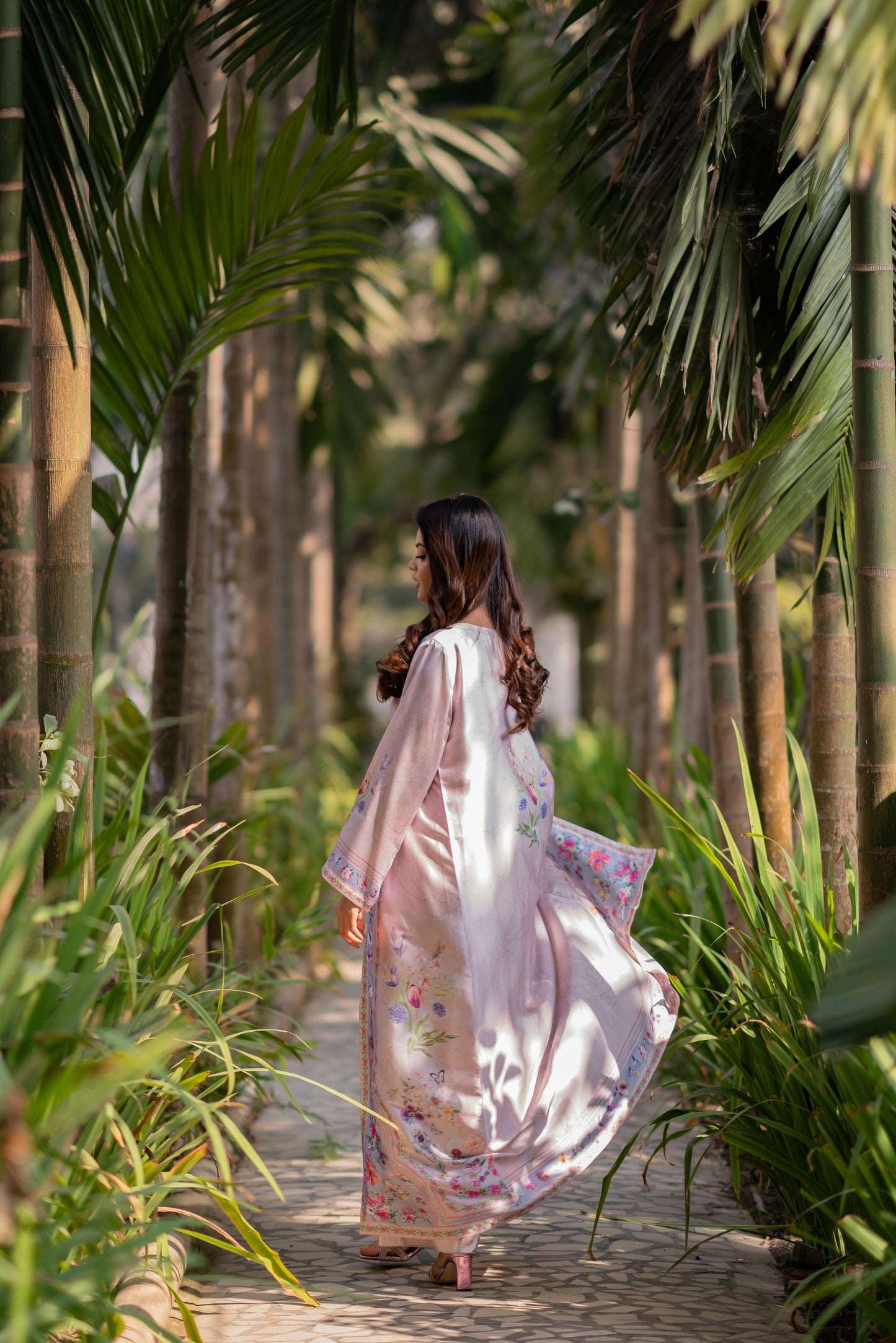 Blush Garden Long Shrug Set