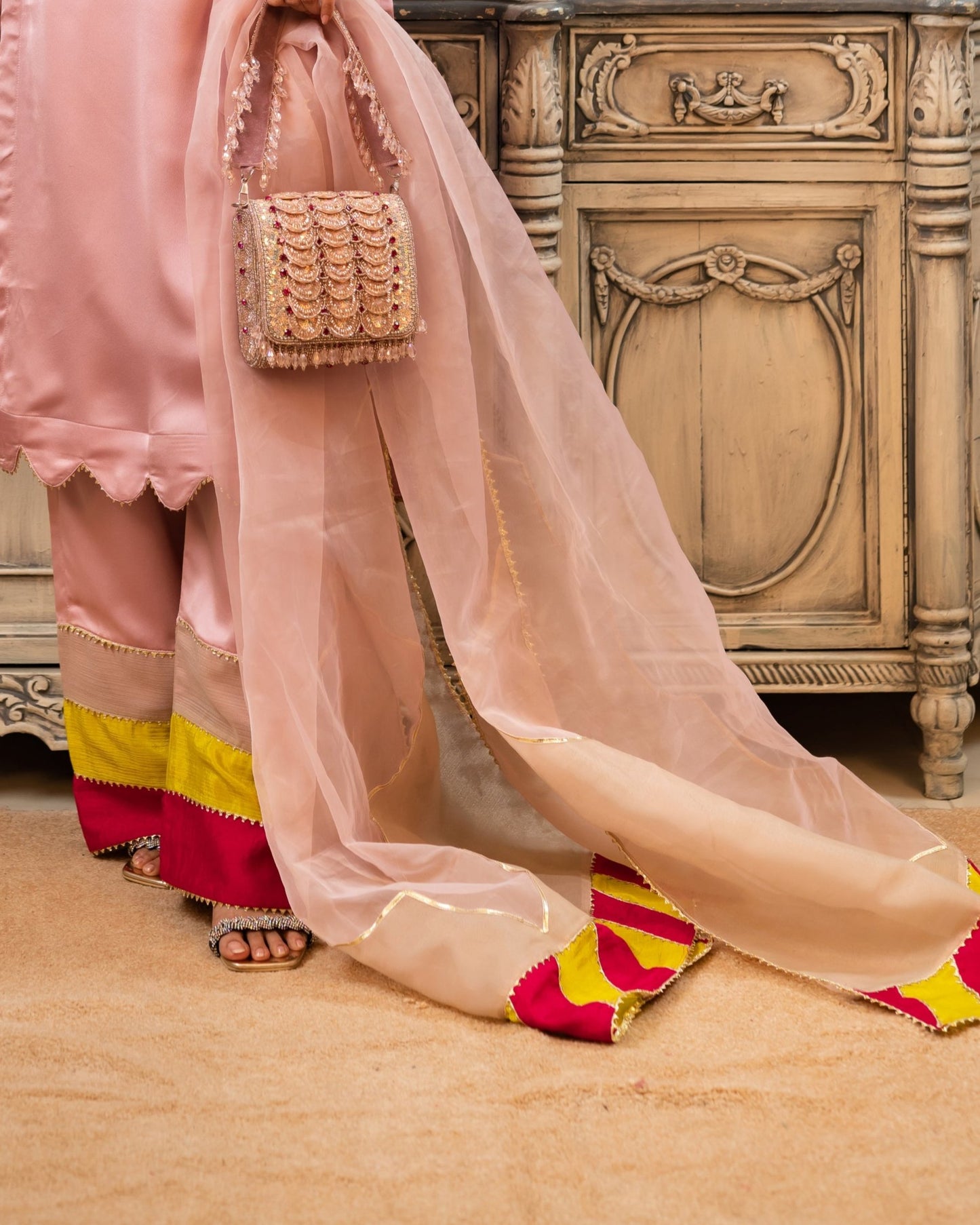 Soft Glam Golden-Edged Dupatta