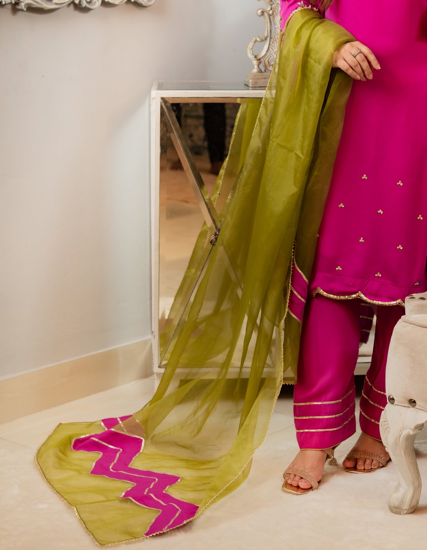 Olive Green Dupatta
