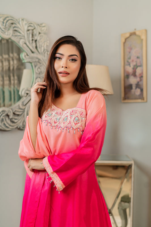 Sunset Ombre Kurti Set