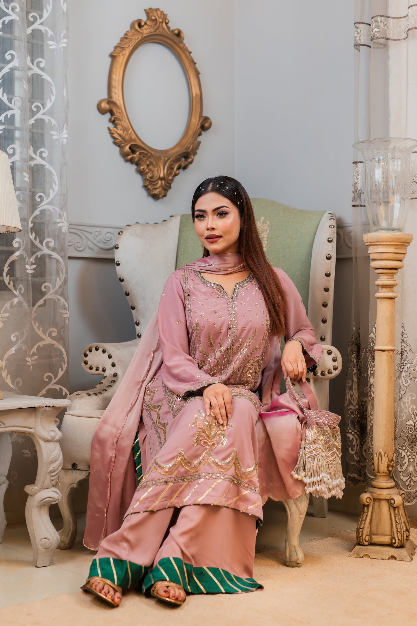 Mauve Heritage Shalwar Kameez Set