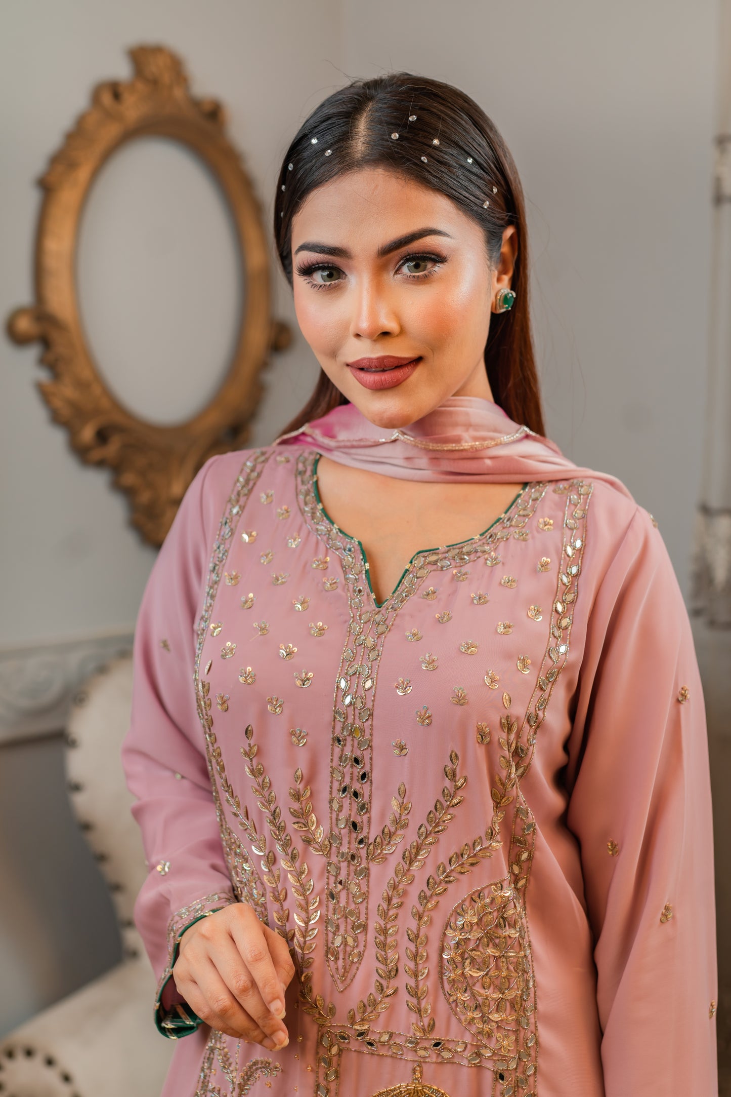 Mauve Heritage Shalwar Kameez Set