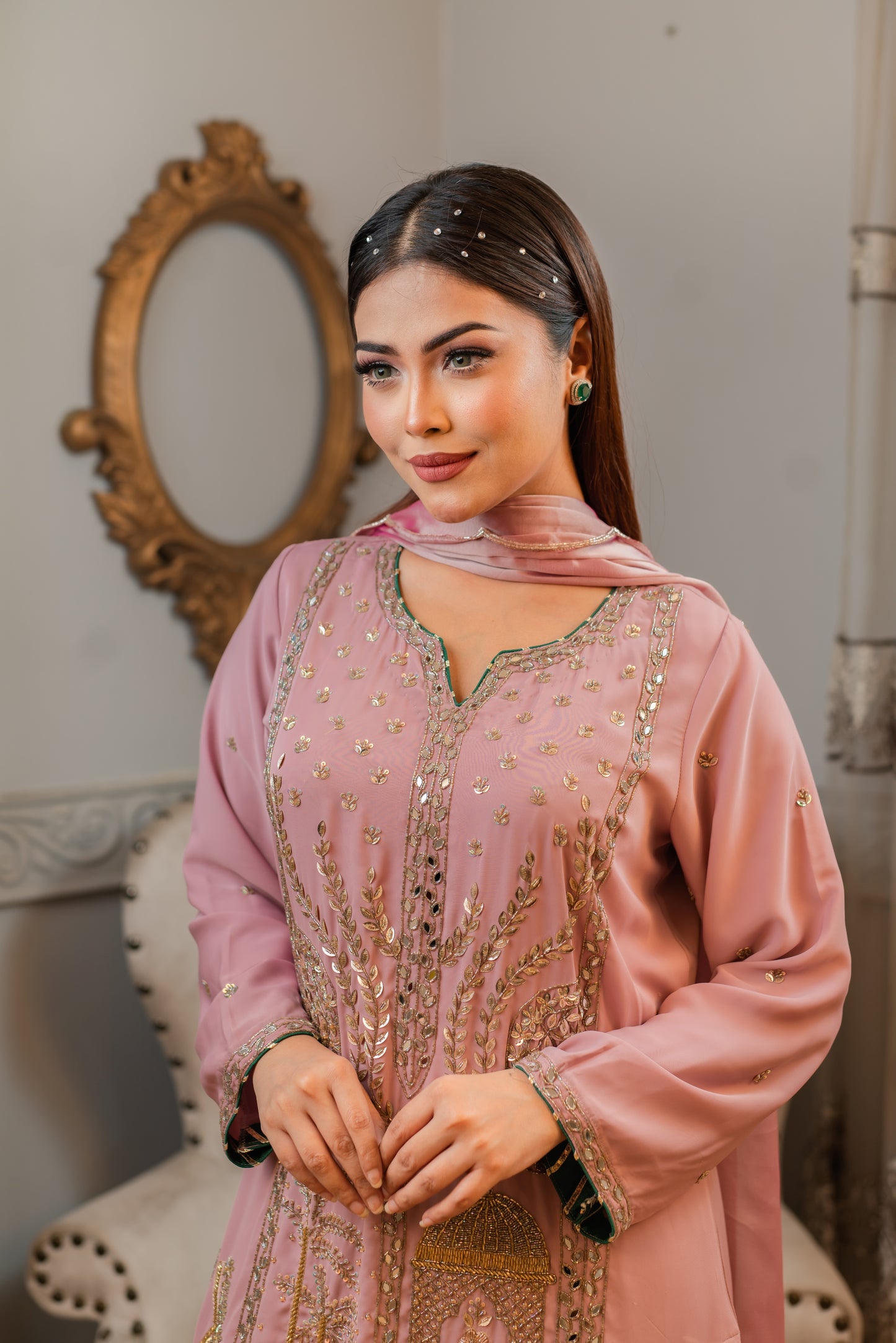 Mauve Heritage Shalwar Kameez Set