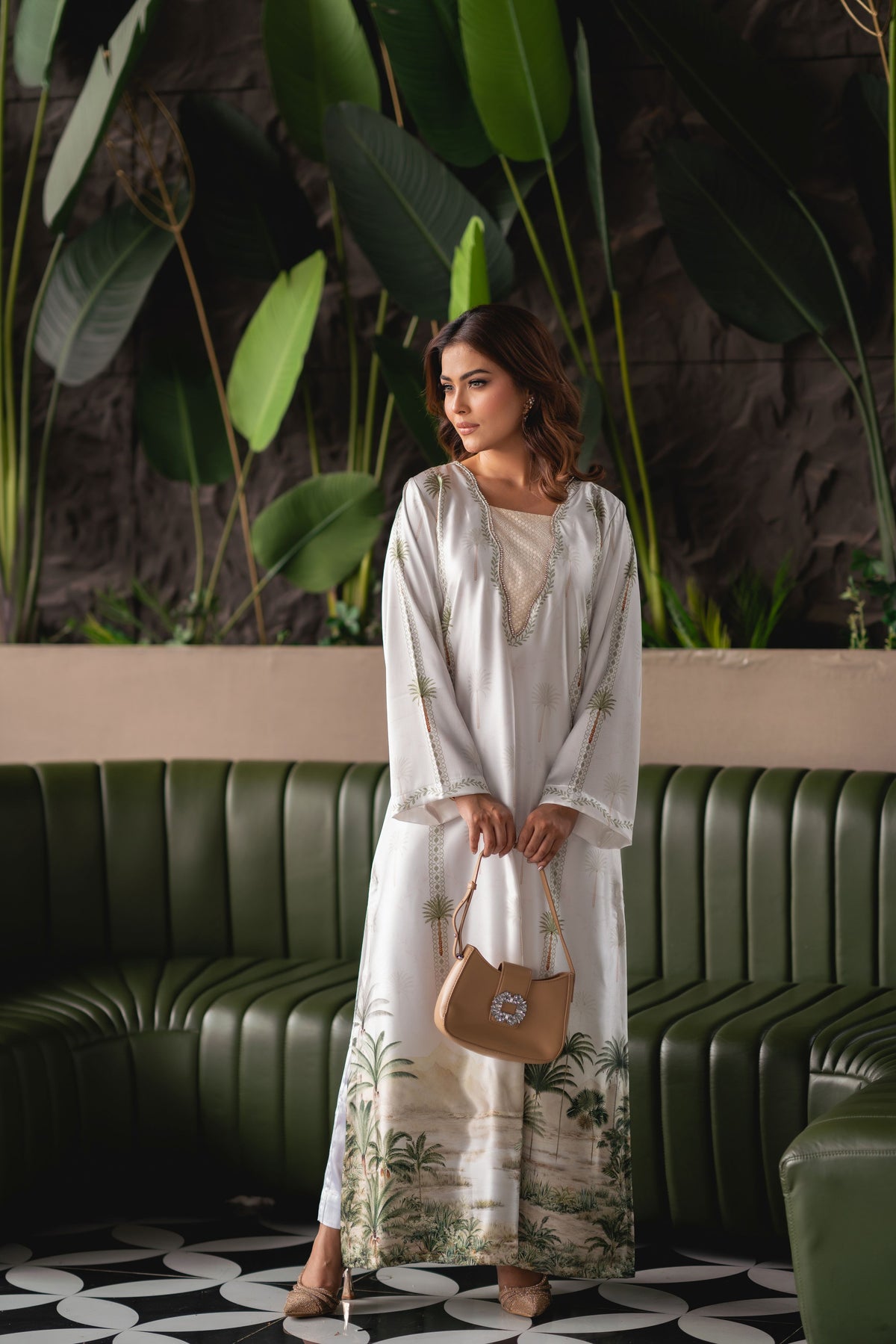 Tropical Serenity Long Kameez
