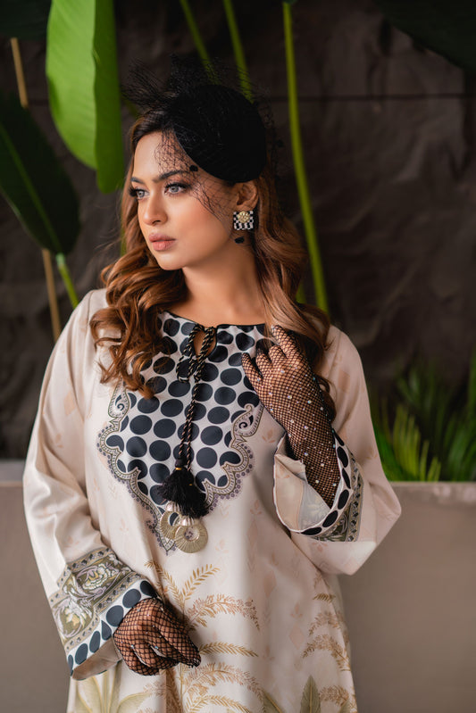 Desert Bloom Elegance Long Kameez & Pant Set