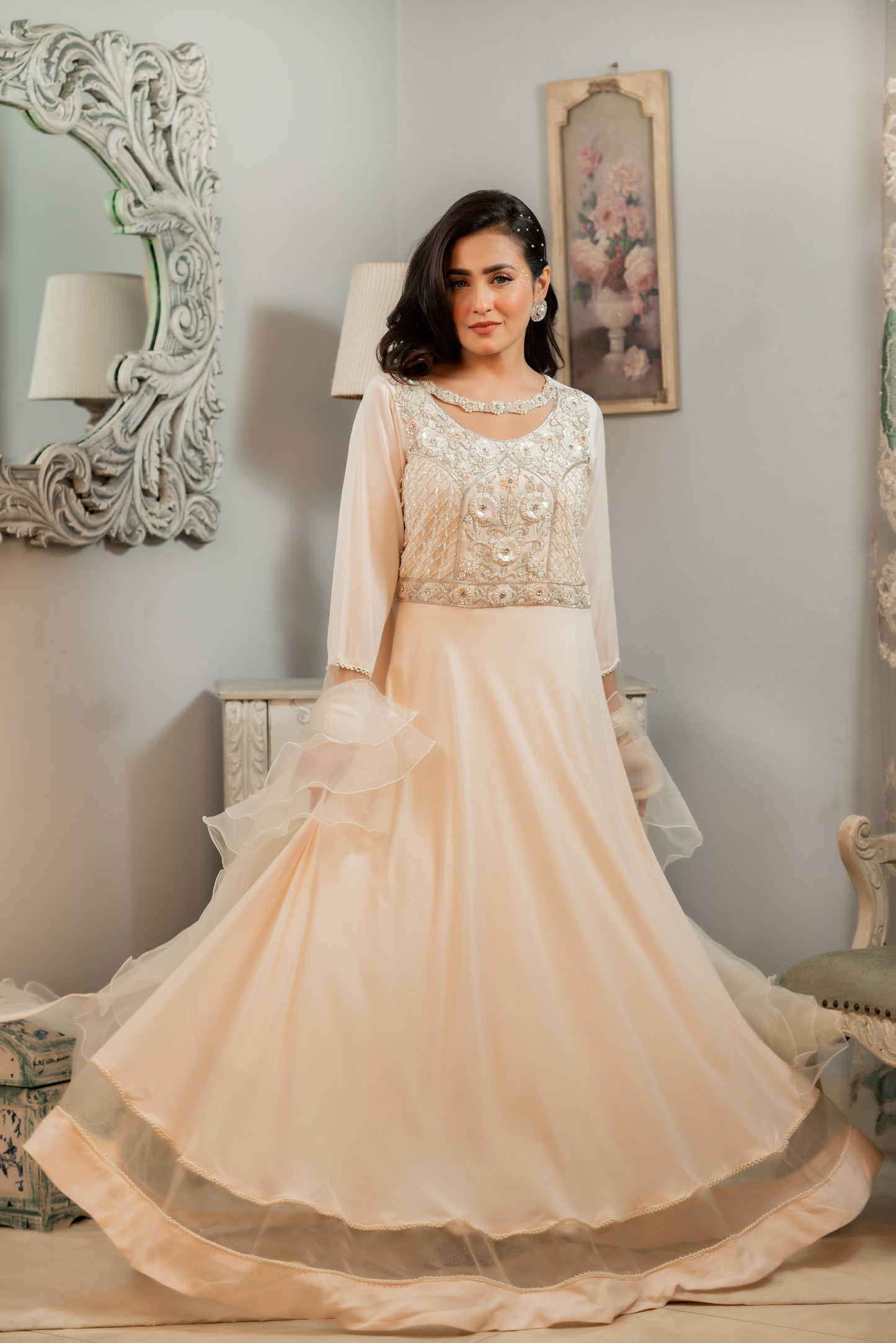 Ivory Serenity Layered Gown
