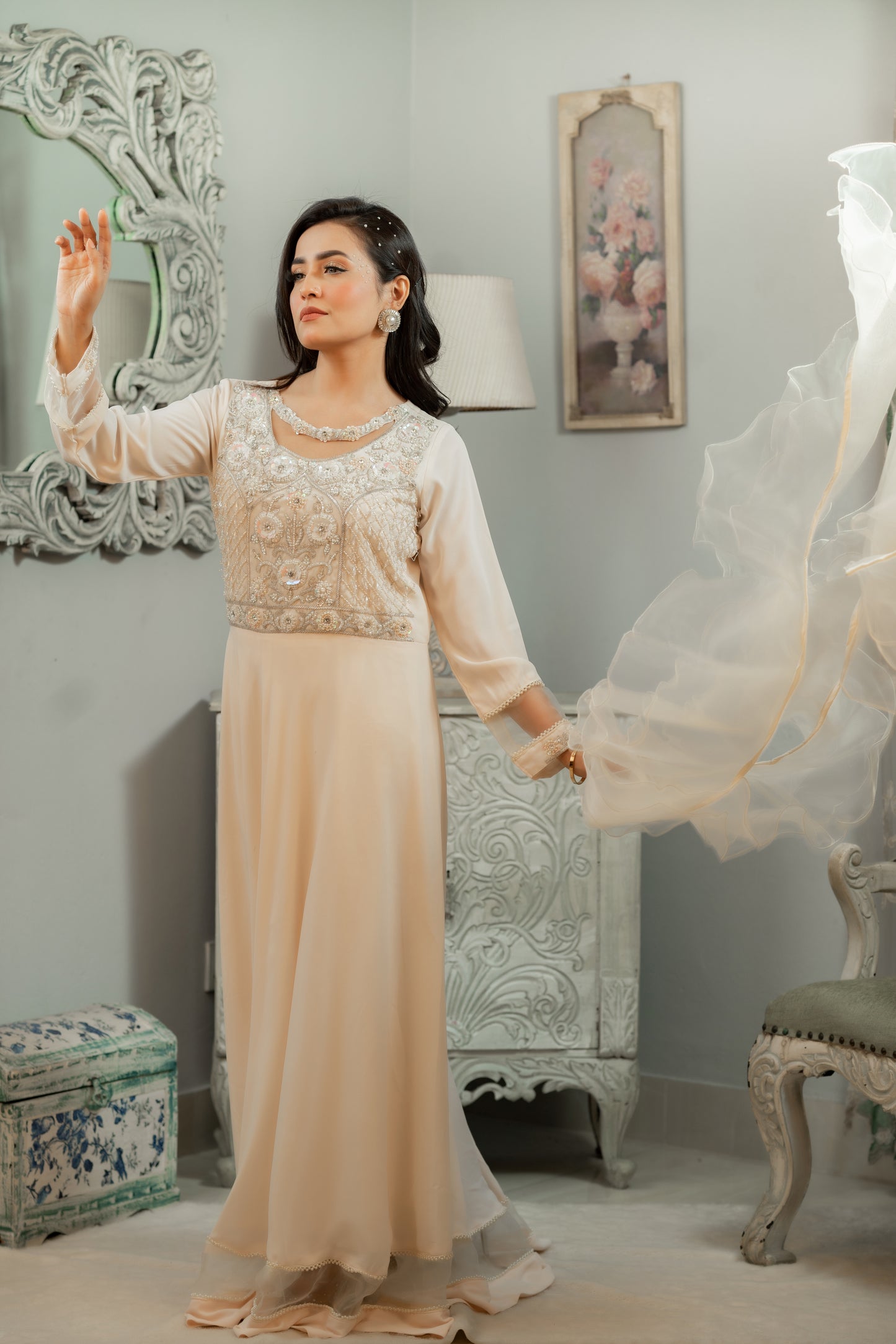 Ivory Serenity Layered Gown
