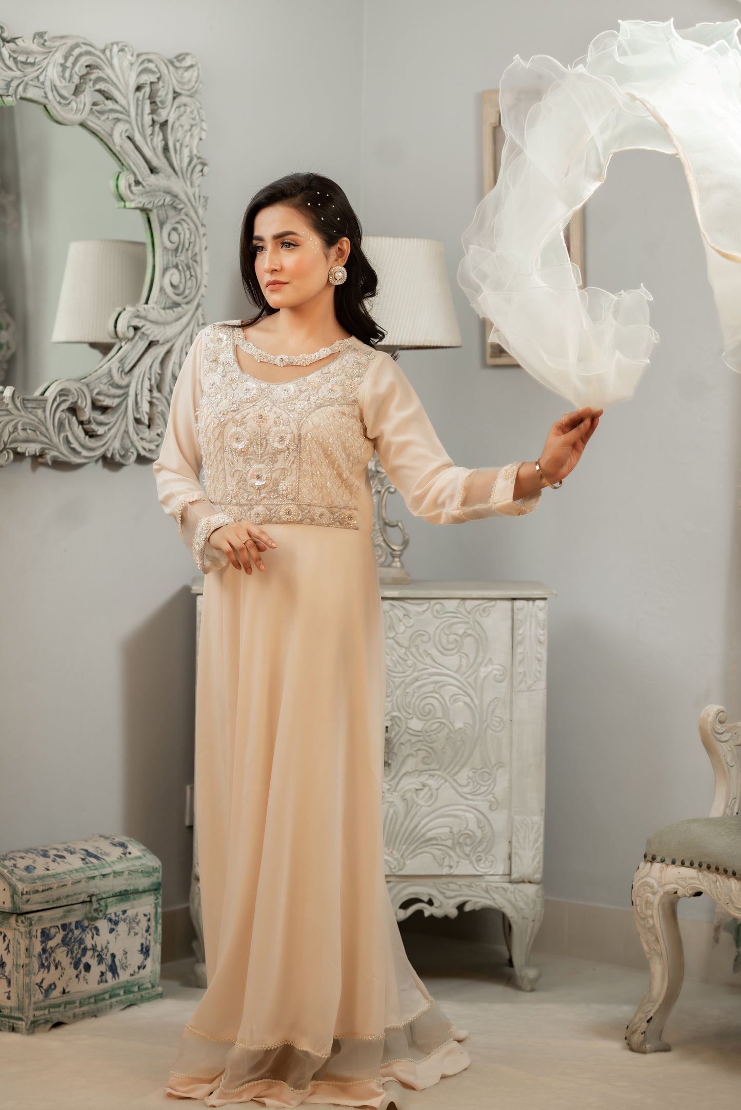 Ivory Serenity Layered Gown