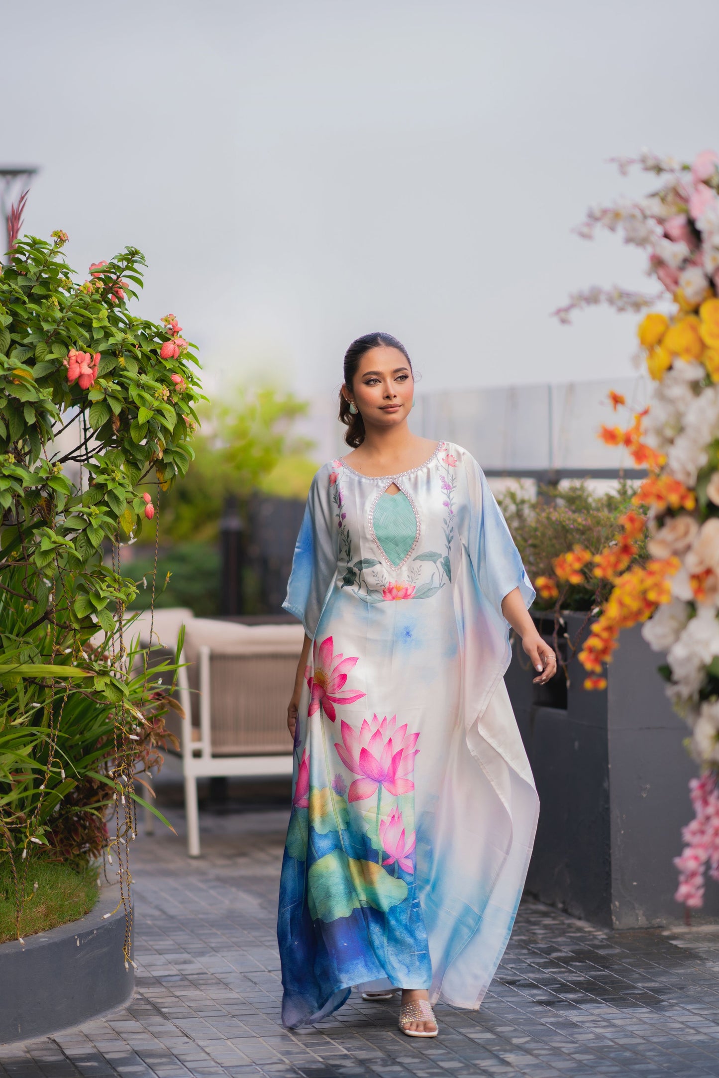 Lotus Serenity Flow Kaftan And Pant Set