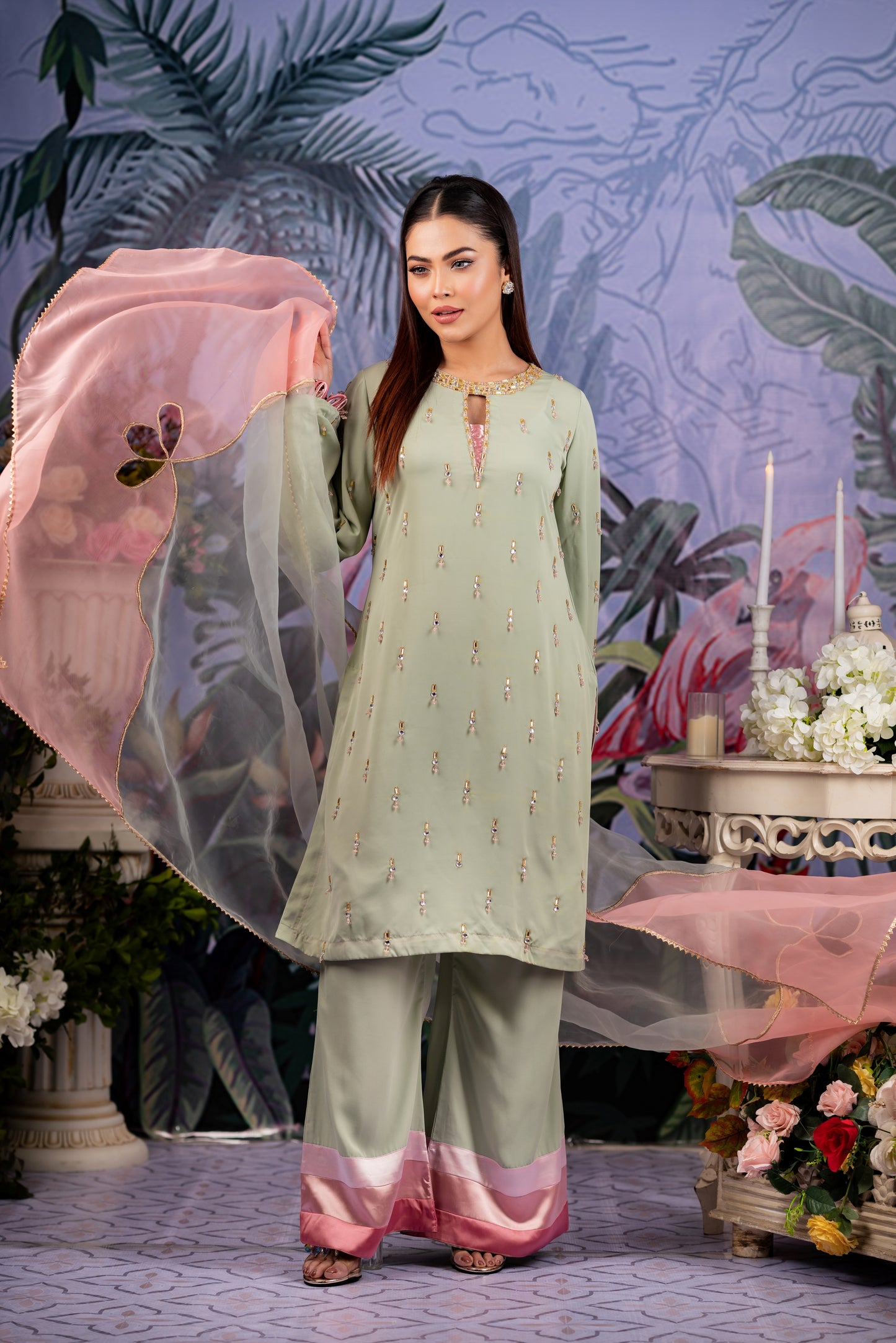 Mint Blush Shalwar Kameez