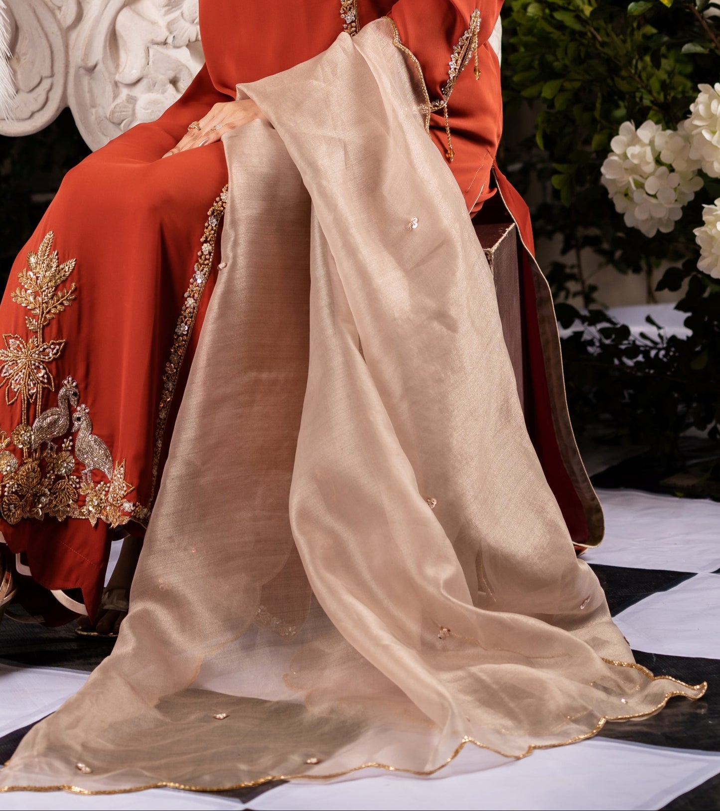 Golden Sheer Elegance Dupatta