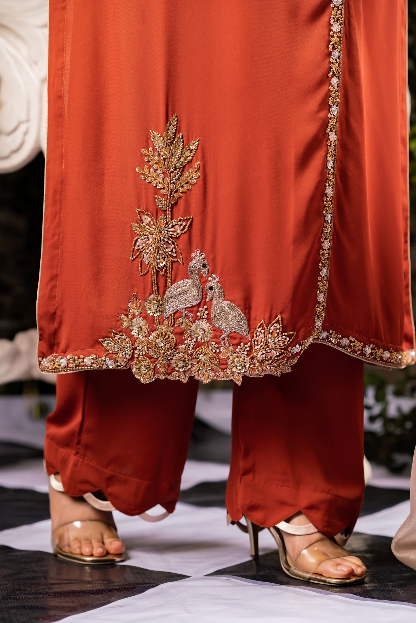 Regal Rust Shalwar Kameez Set