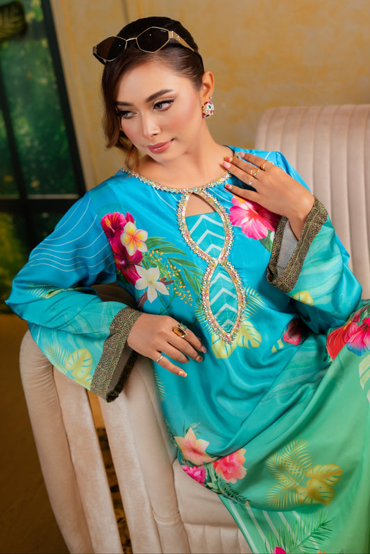 Tropical Breeze Long Kameez And Pant