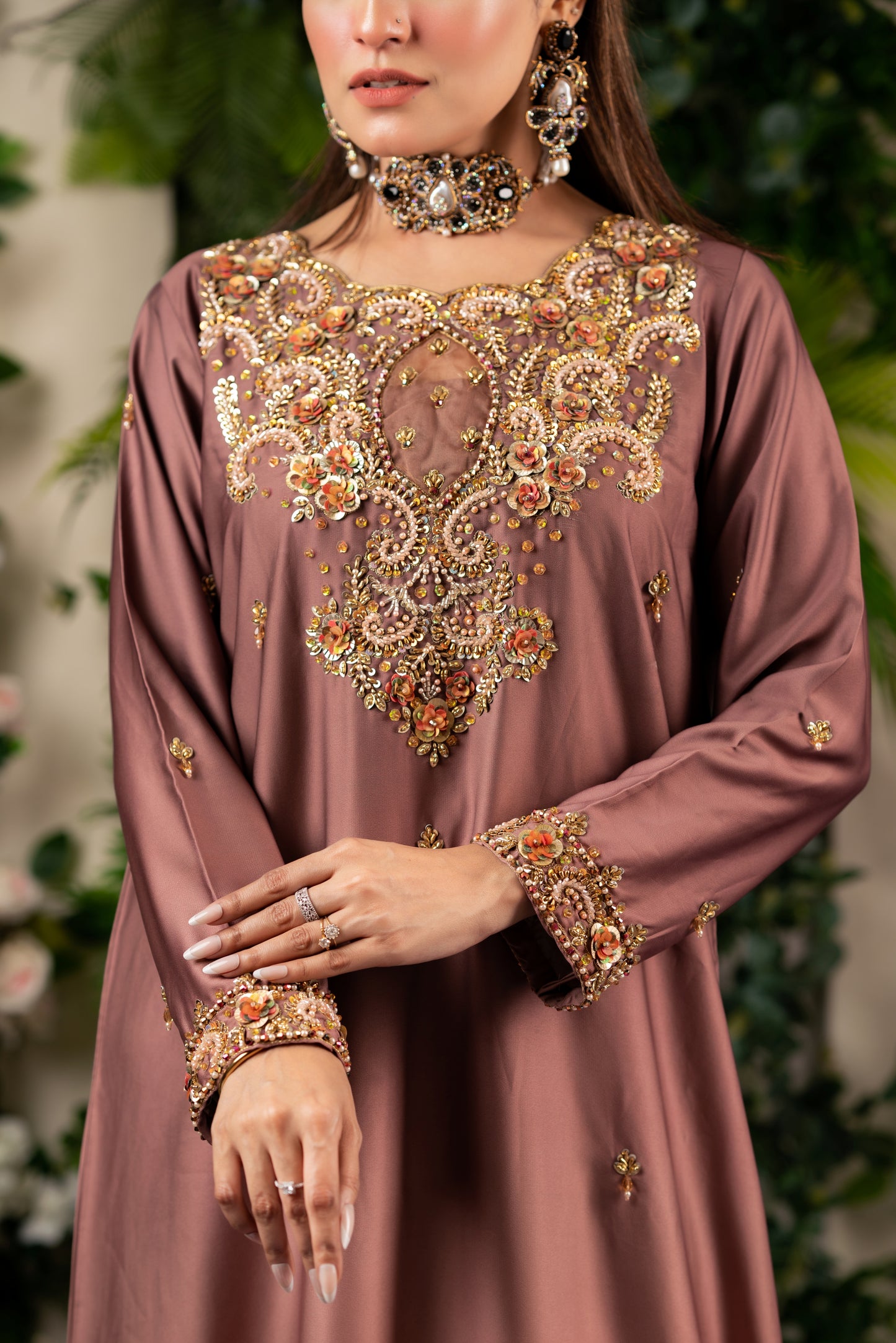 Blush Bronze Grace Kameez And Pant Set