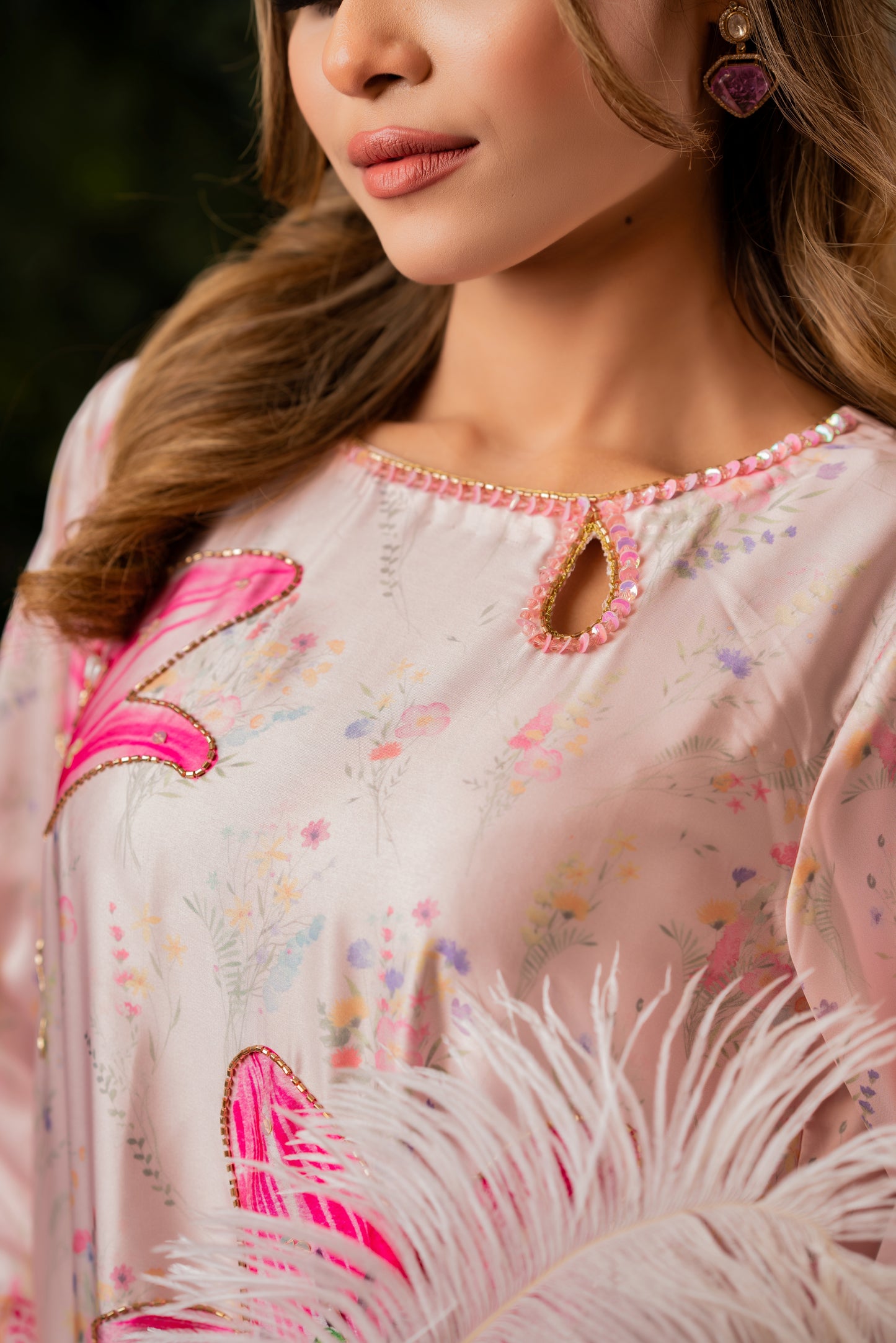 Floral Serenity Long Kameez And Pant