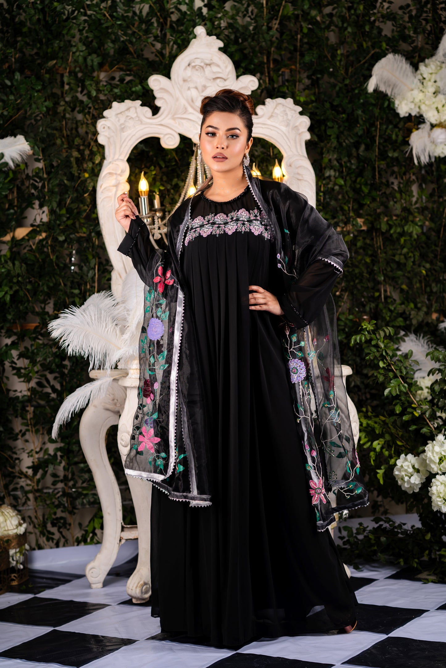 Midnight Bloom Gown