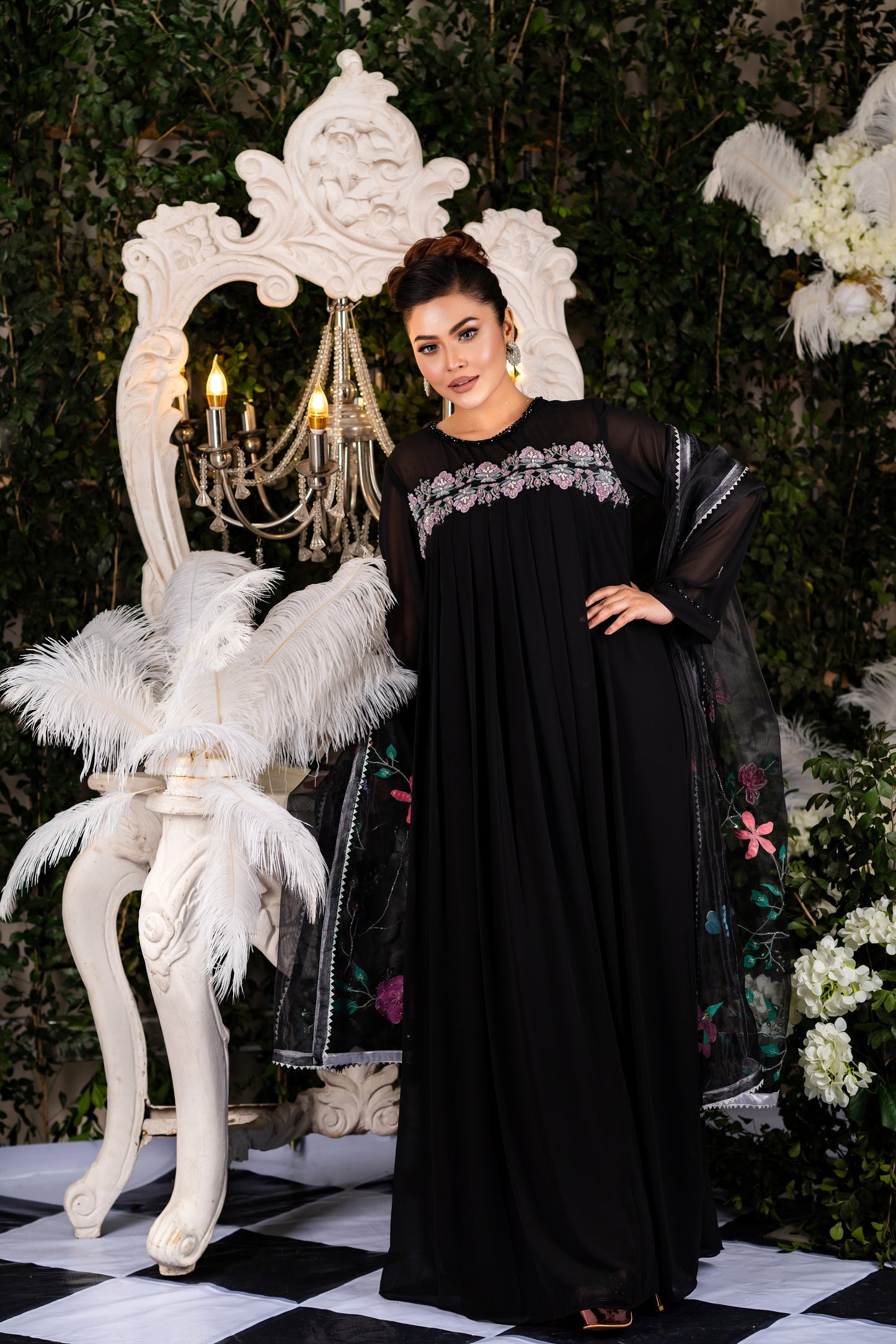 Midnight Bloom Gown