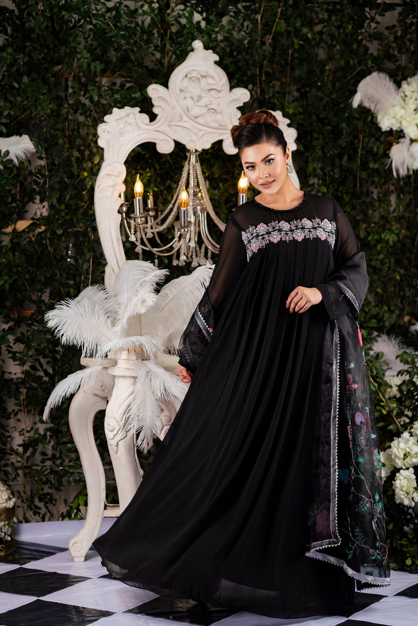 Midnight Bloom Gown