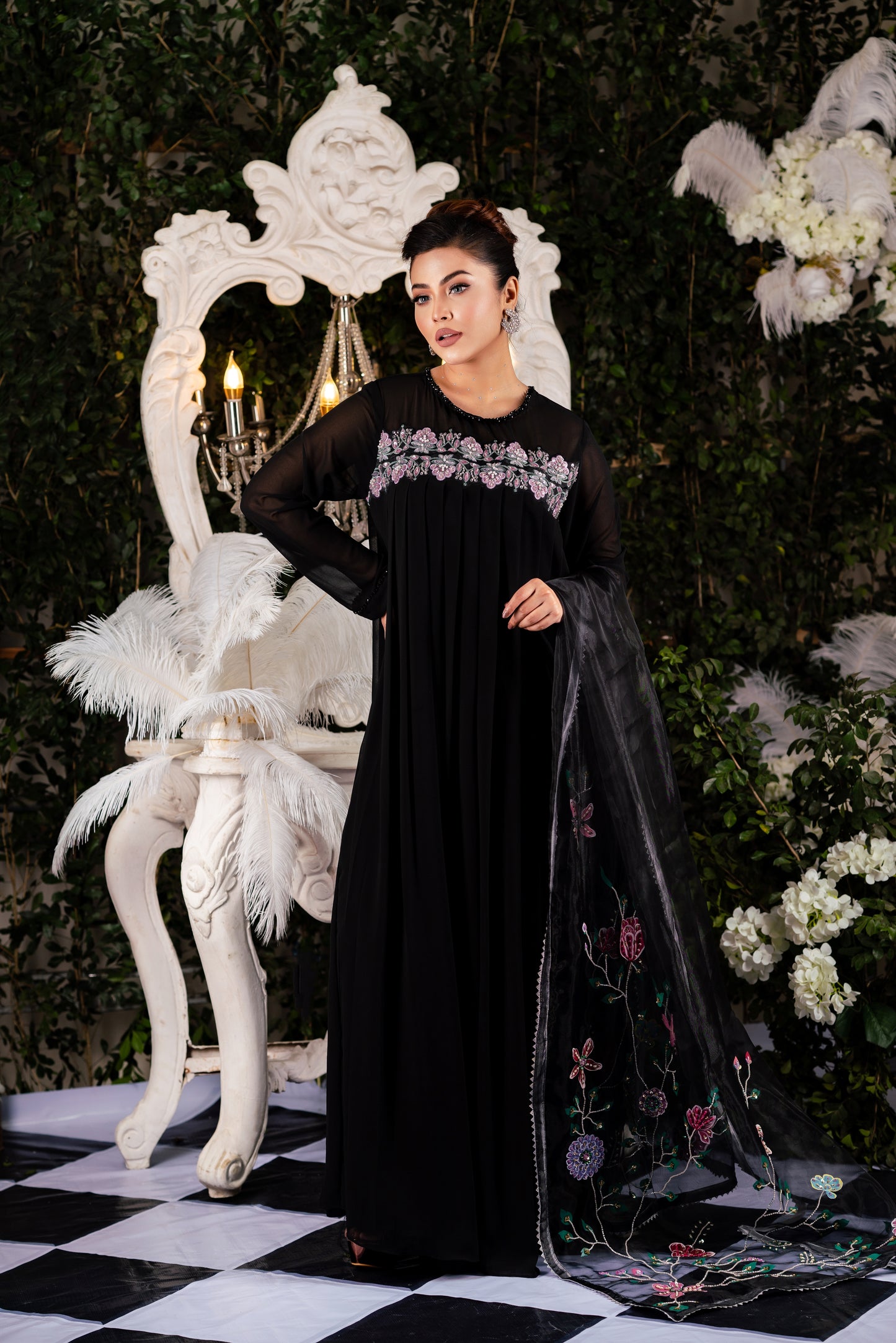 Midnight Bloom Gown