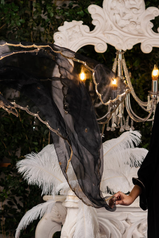 Midnight Elegance Dupatta