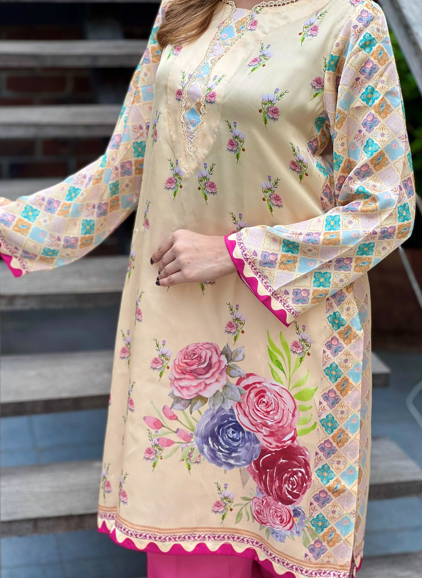Rosé Bloom Printed Co-ord Set
