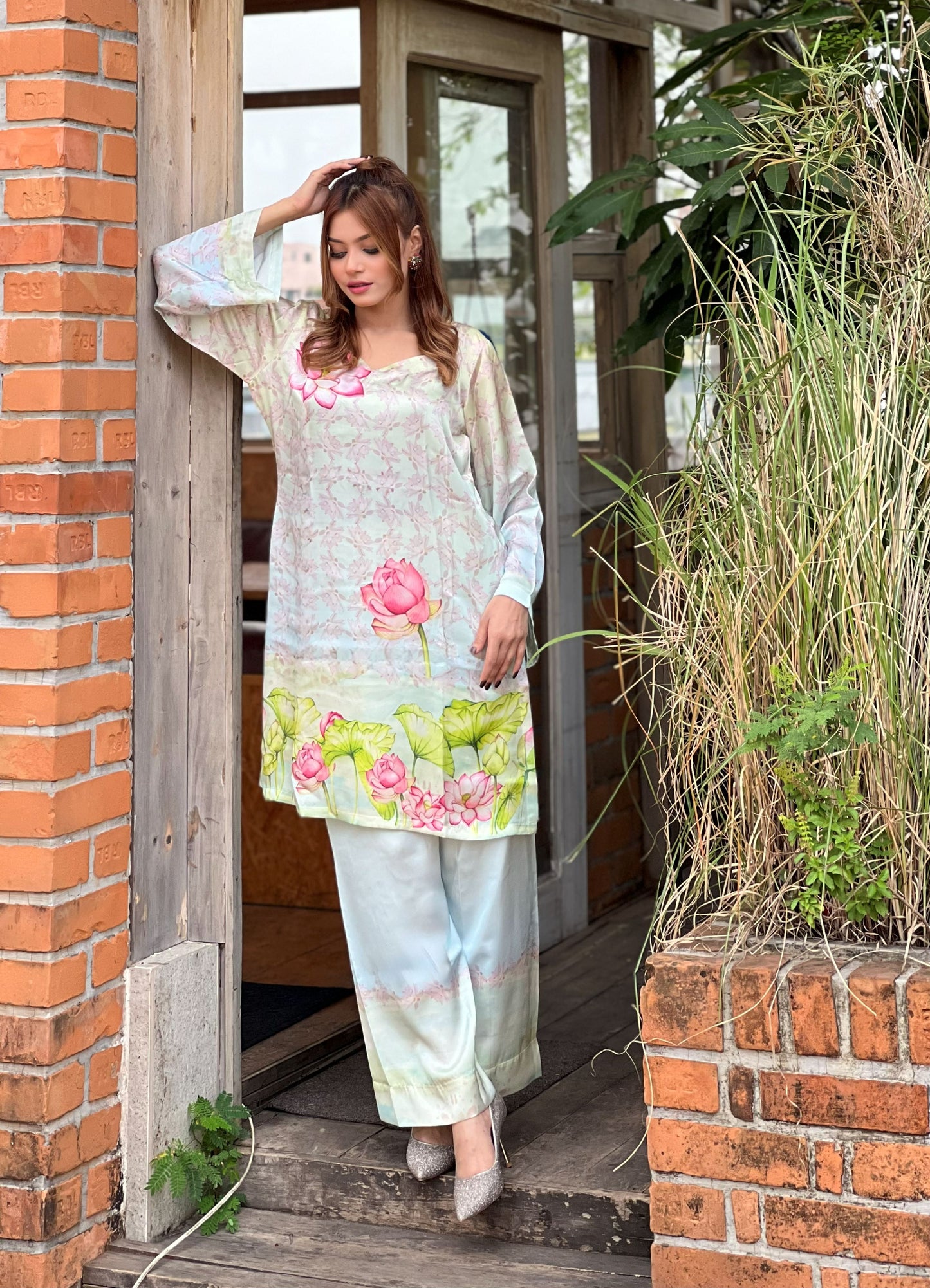 Pastel Lotus Bloom Co-ord Set