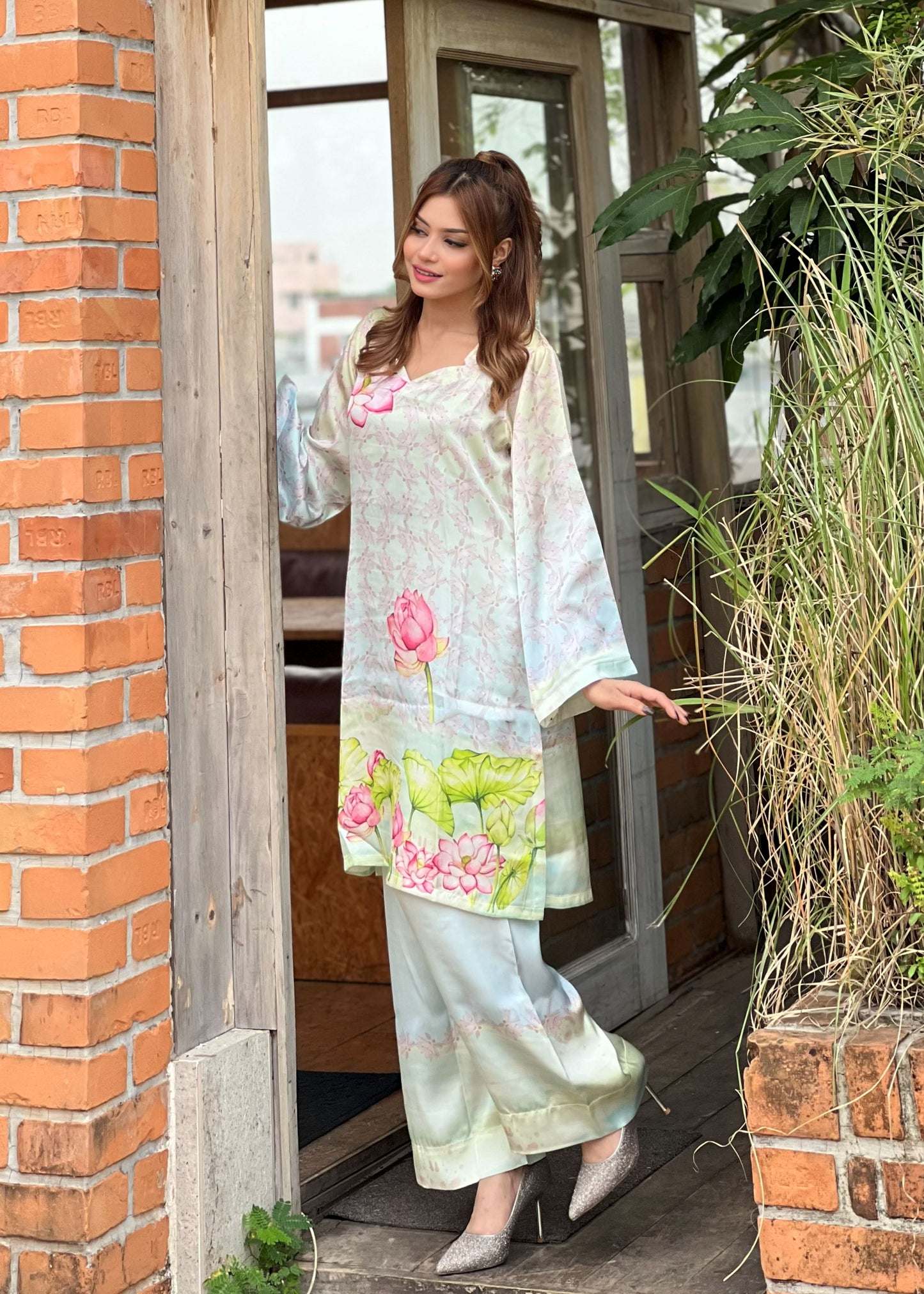 Pastel Lotus Bloom Co-ord Set