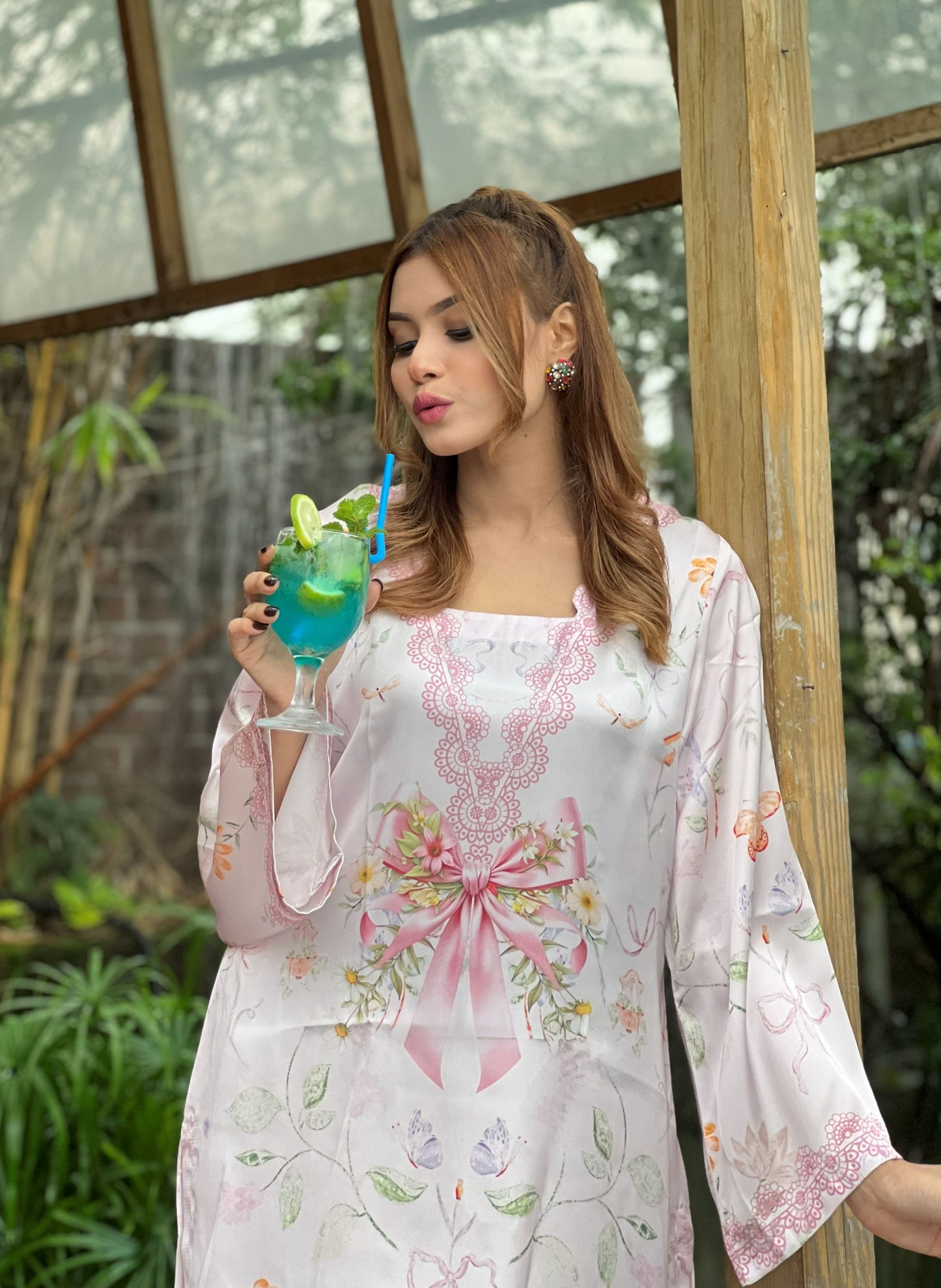 Blush Bow Floral Co-ord Set