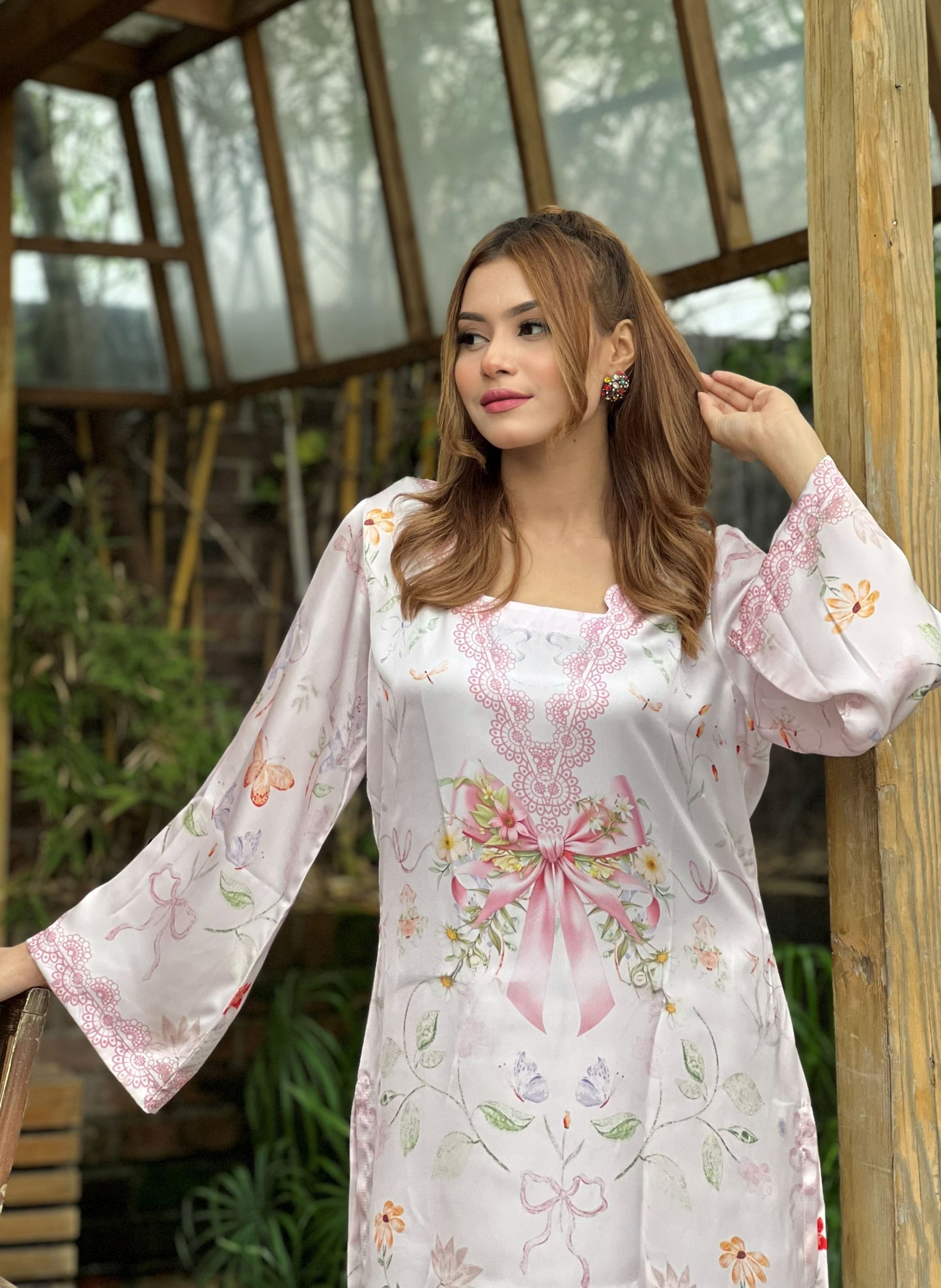 Blush Bow Floral Co-ord Set